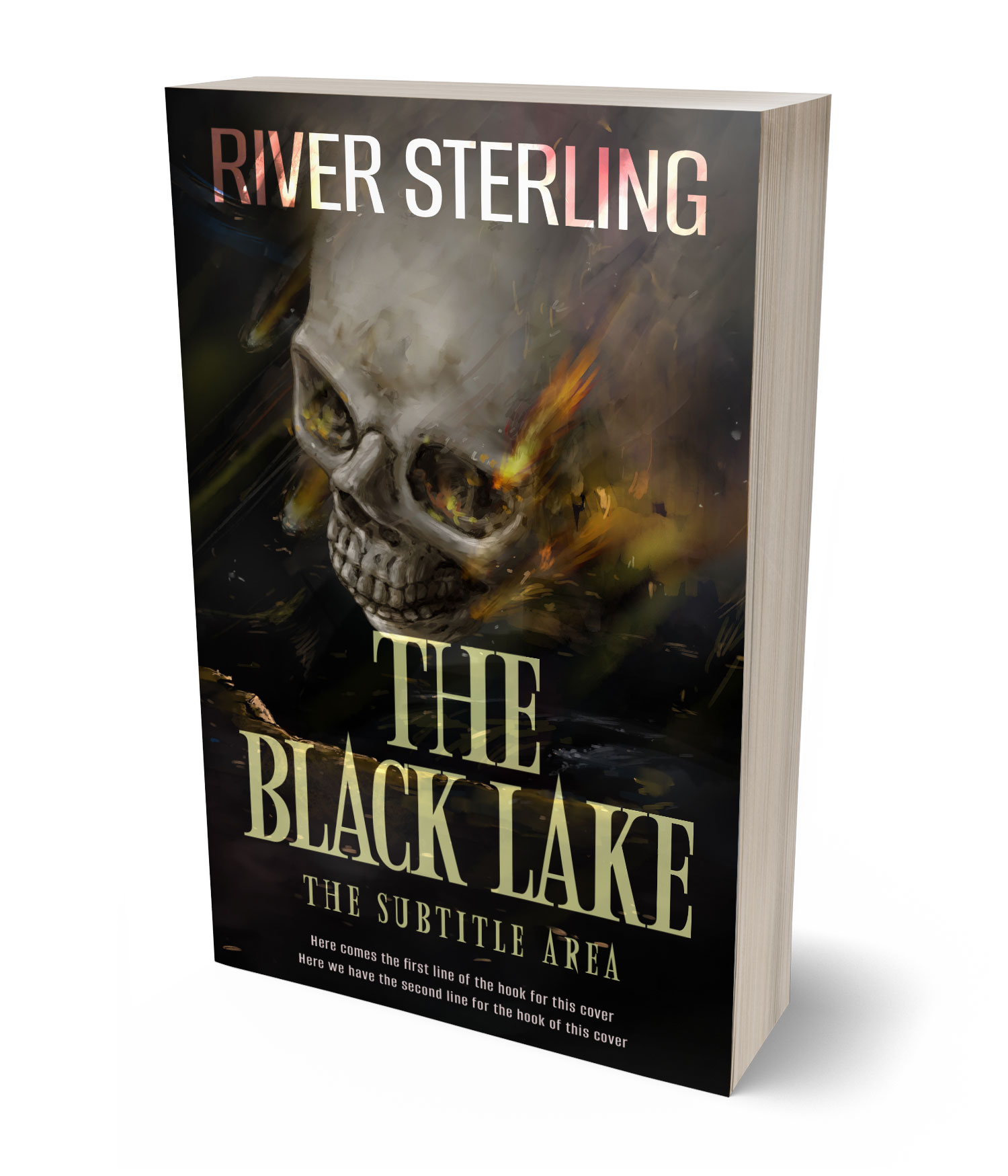 3D view of Premade Horror Book Cover - Zeus #36278 | BookCoverZone*