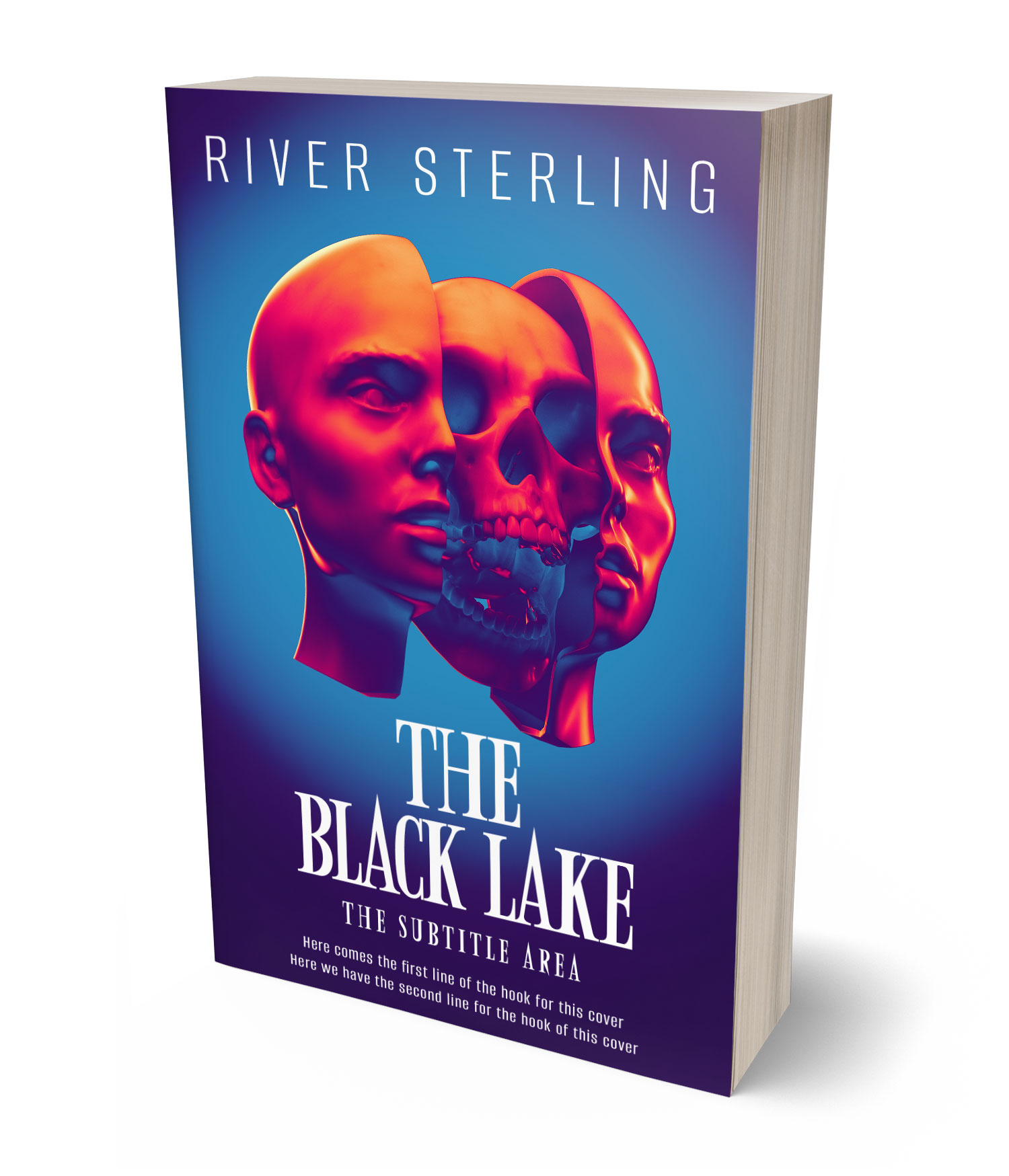 3D view of Premade Surreal Book Cover - Meteorite #36282 | BookCoverZone*