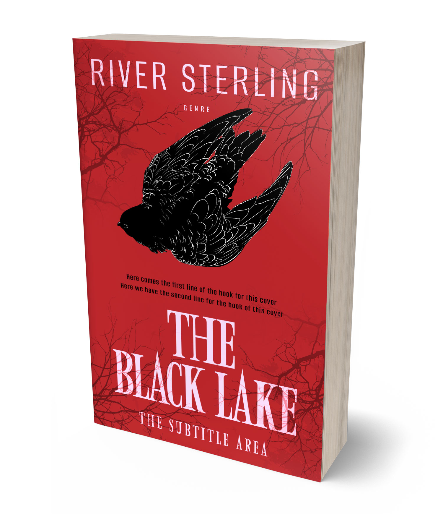 3D view of Premade Horror Book Cover - Tall Poppy #36296 | BookCoverZone*