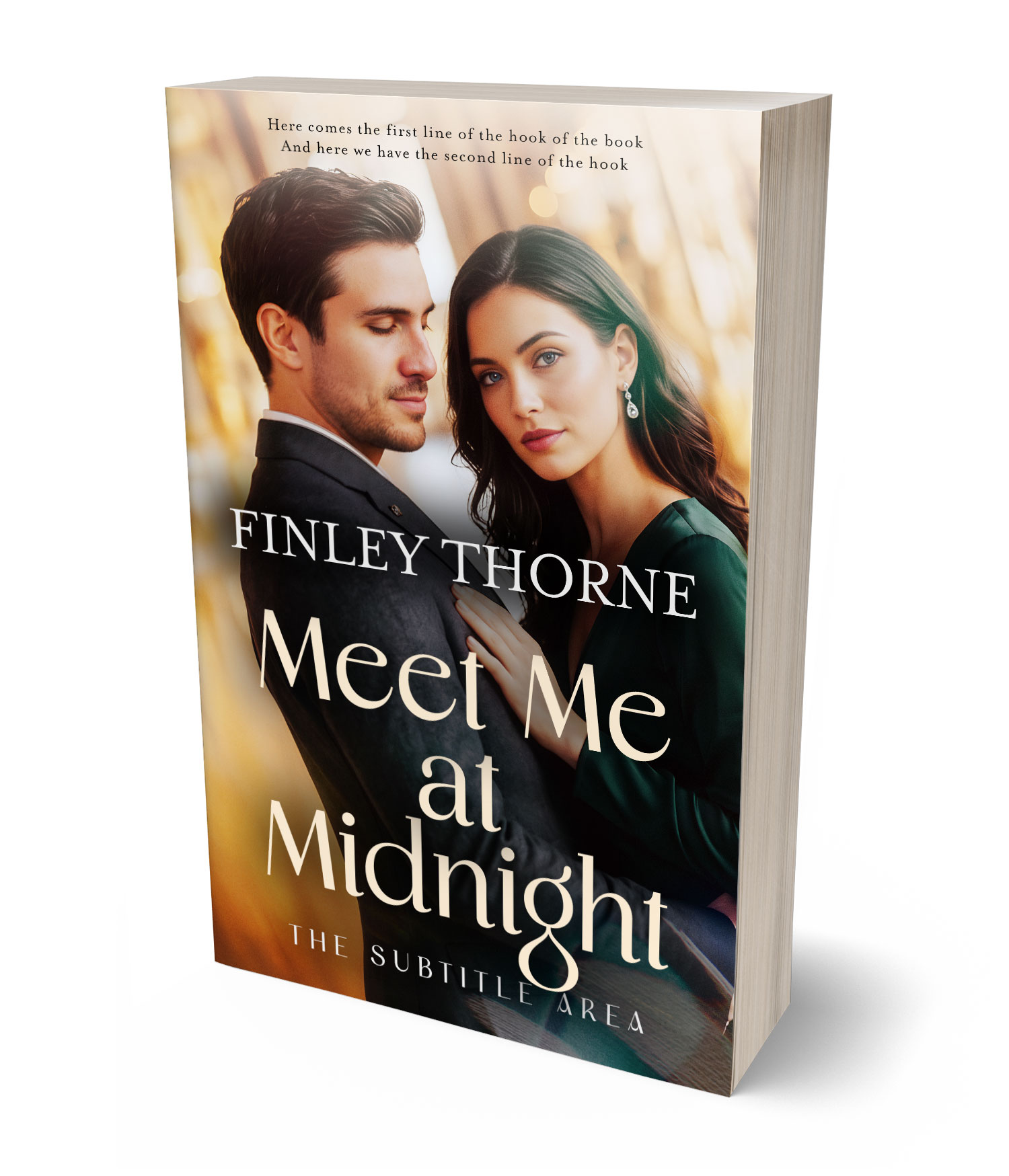 3D view of Premade  Book Cover - Cashmere #36305 | BookCoverZone*