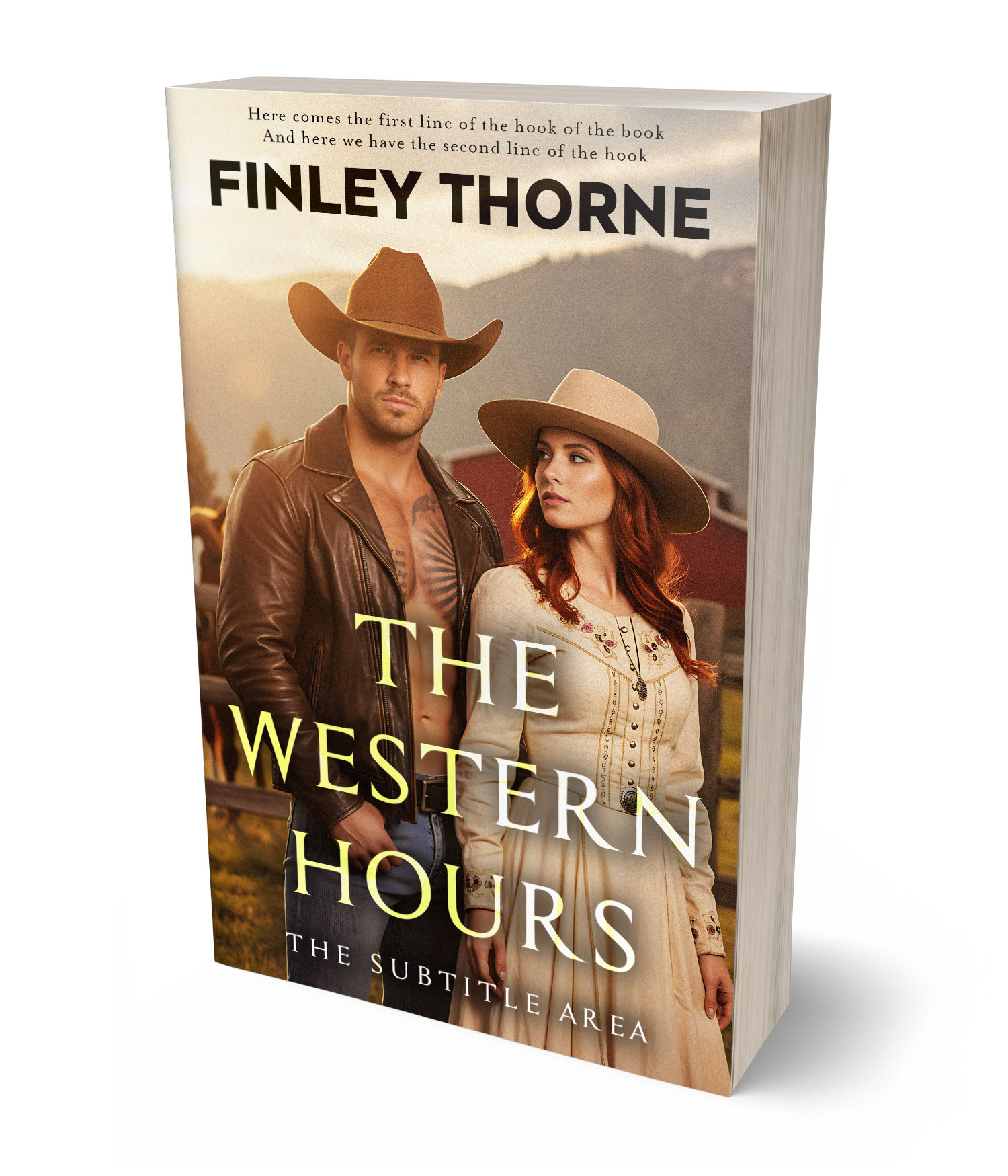 3D view of Premade  Book Cover - Barley Corn #36314 | BookCoverZone*