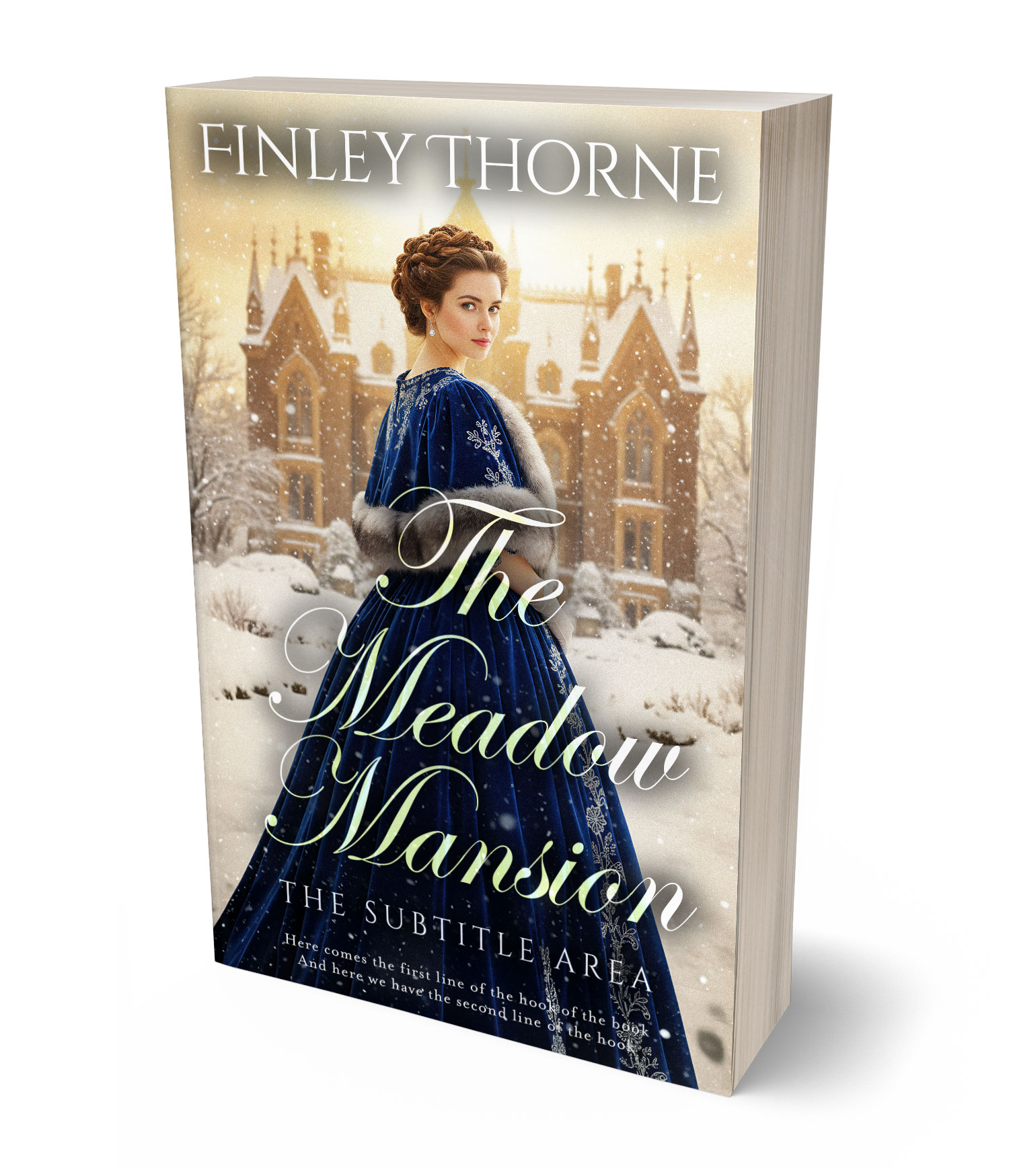 3D view of Premade  Book Cover - Vanilla #36323 | BookCoverZone*
