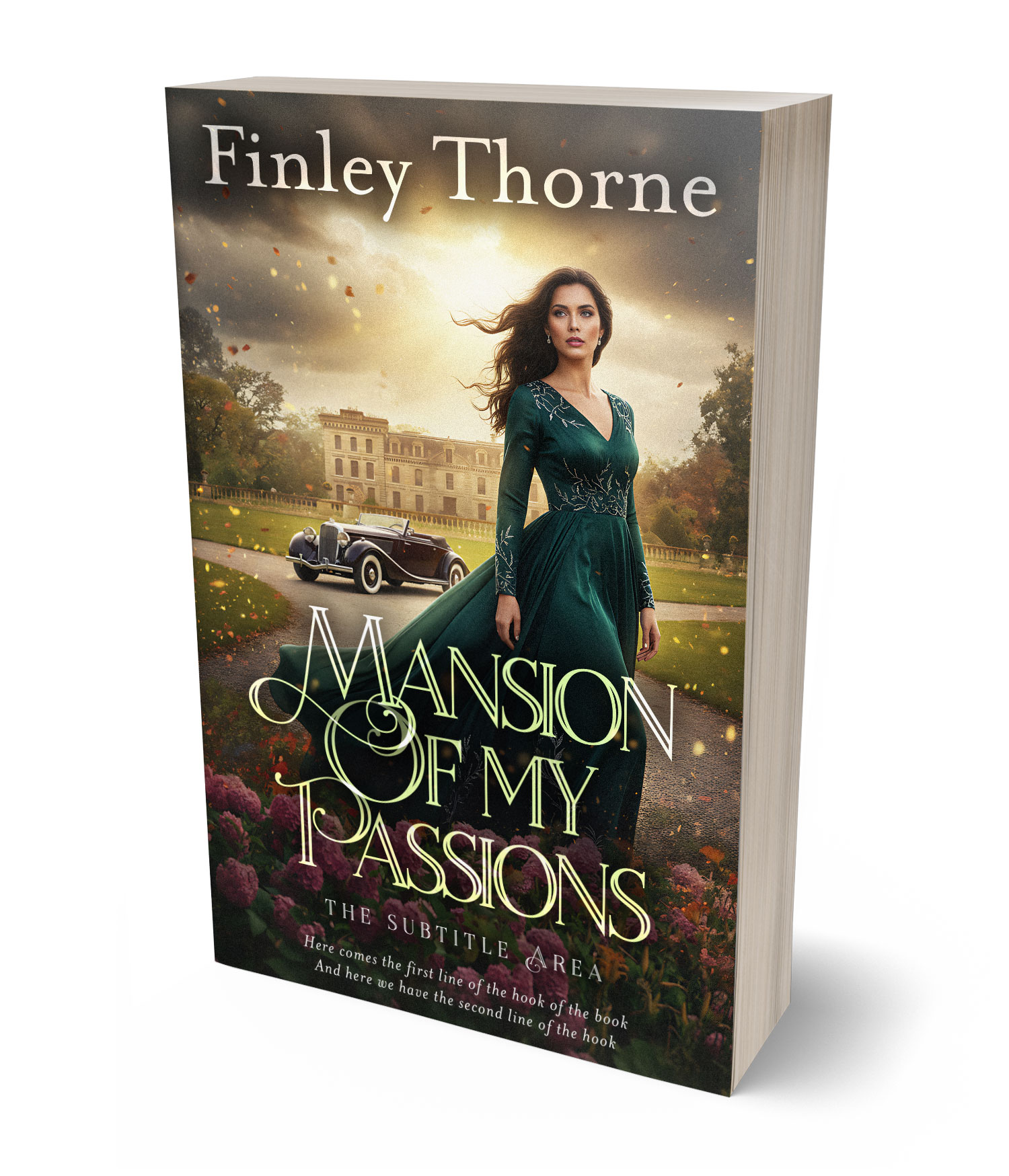 3D view of Premade Historical Book Cover - Rangitoto #36334 | BookCoverZone*