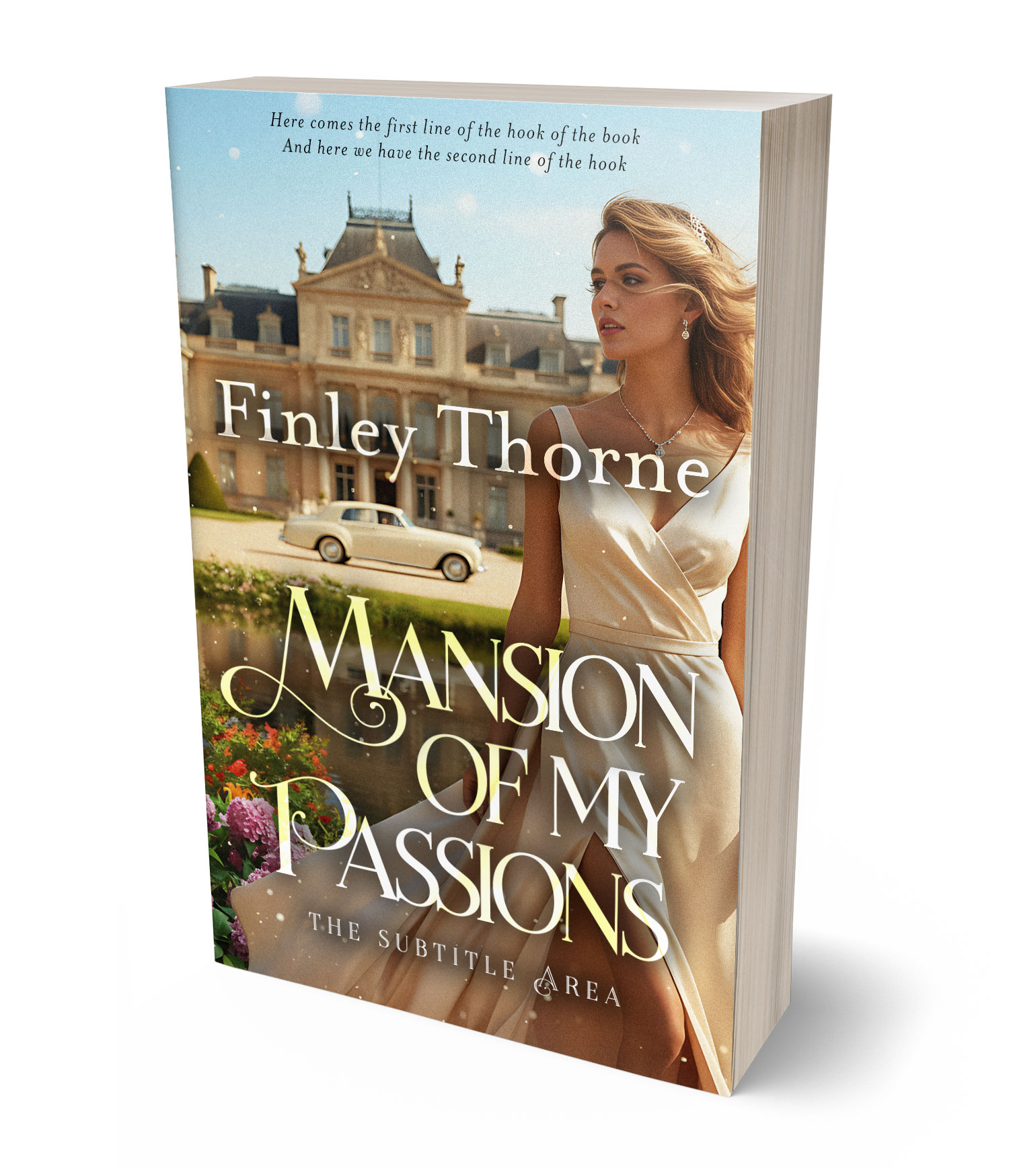 3D view of Premade Historical Book Cover - Shadow