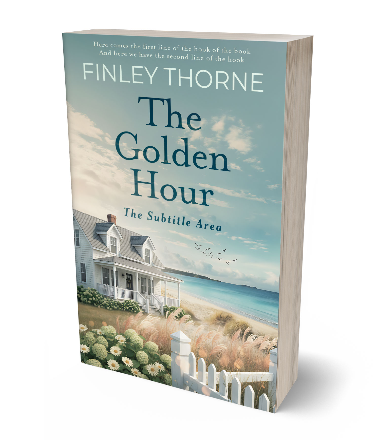 3D view of Premade Literary Fiction Book Cover - Pewter #36341 | BookCoverZone*