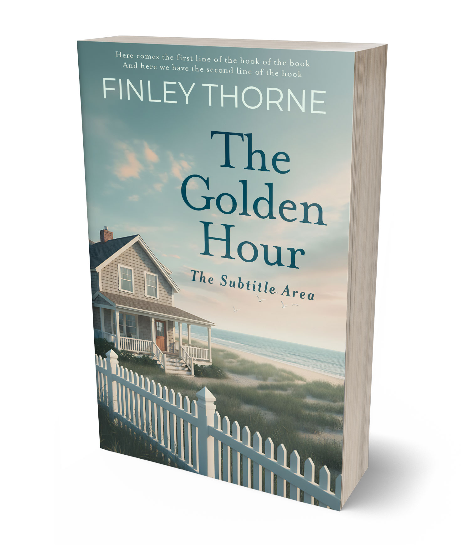3D view of Premade Literary Fiction Book Cover - Pewter #36342 | BookCoverZone*