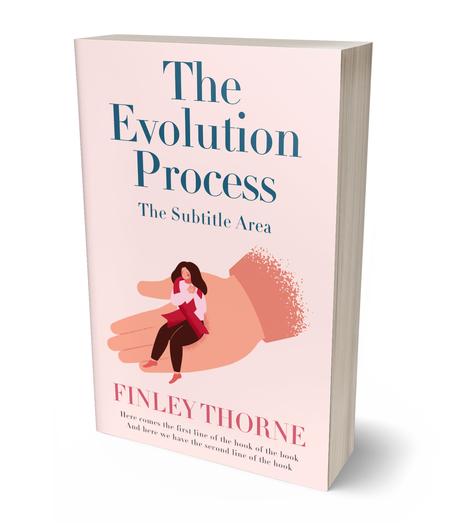 3D view of Premade Nonfiction Book Cover - Champagne