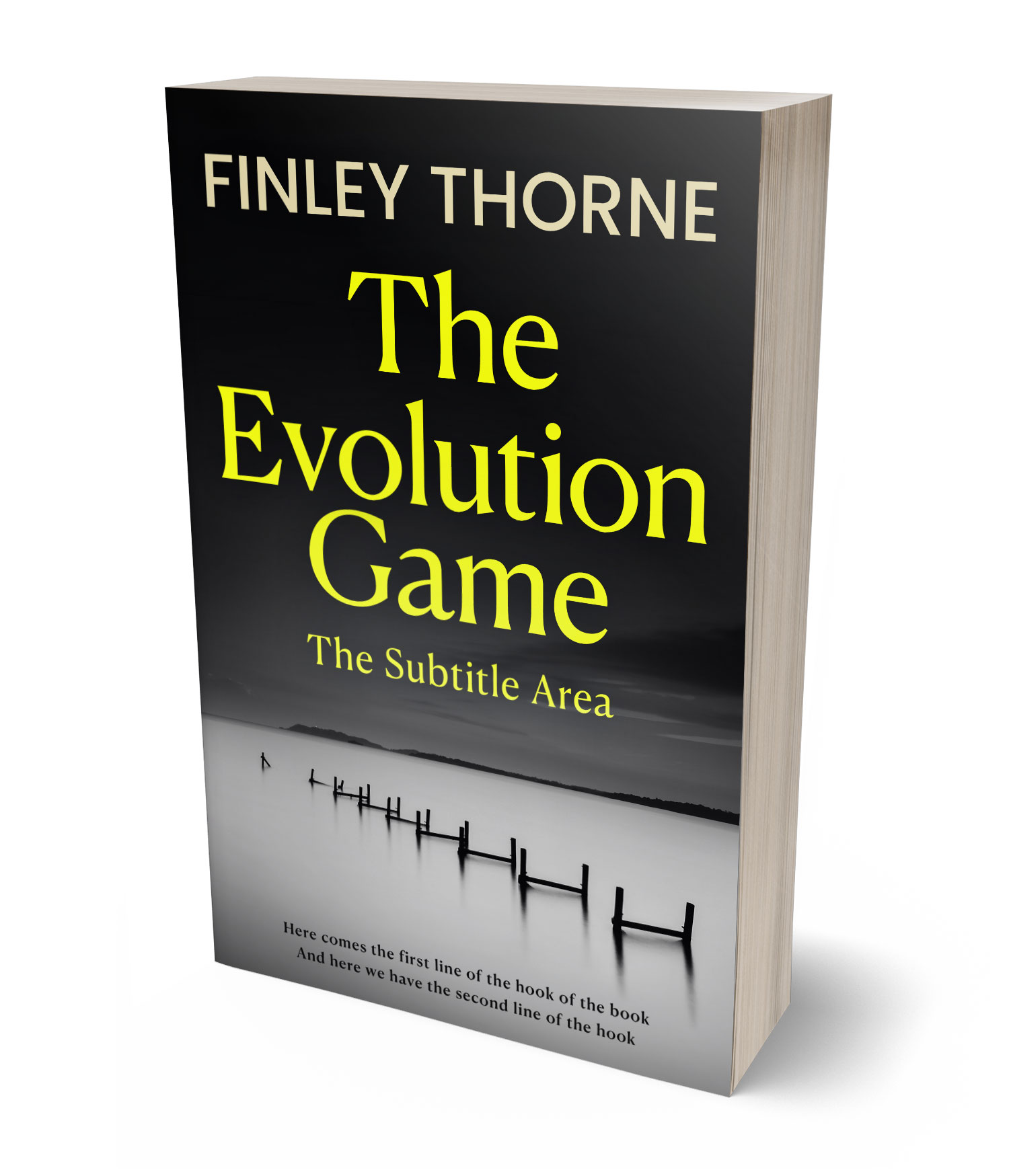 3D view of Premade Nature Book Cover - Shark #36388 | BookCoverZone*