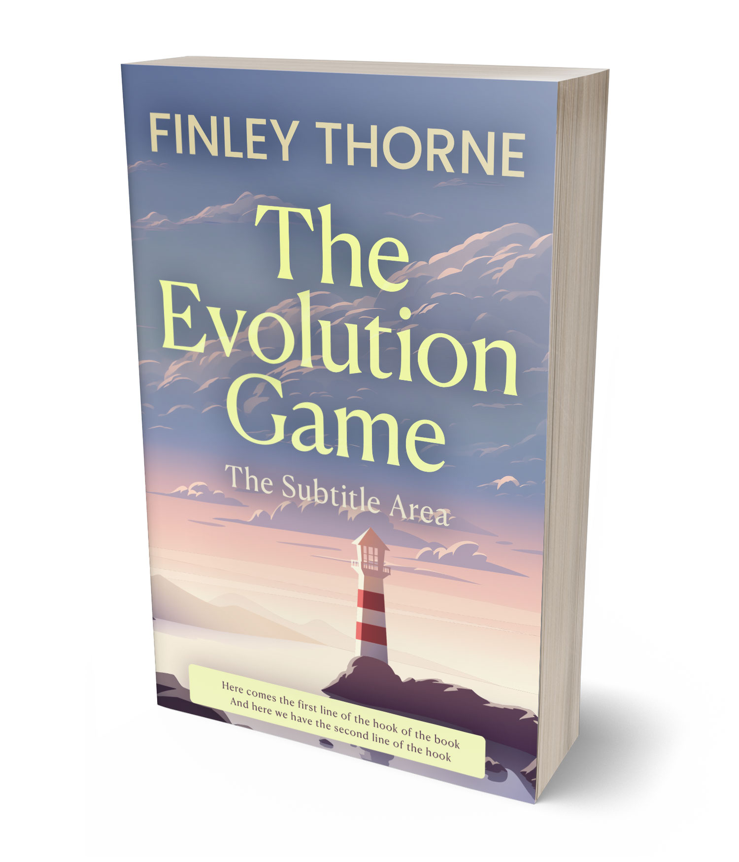 3D view of Premade Nonfiction Book Cover - Manatee
