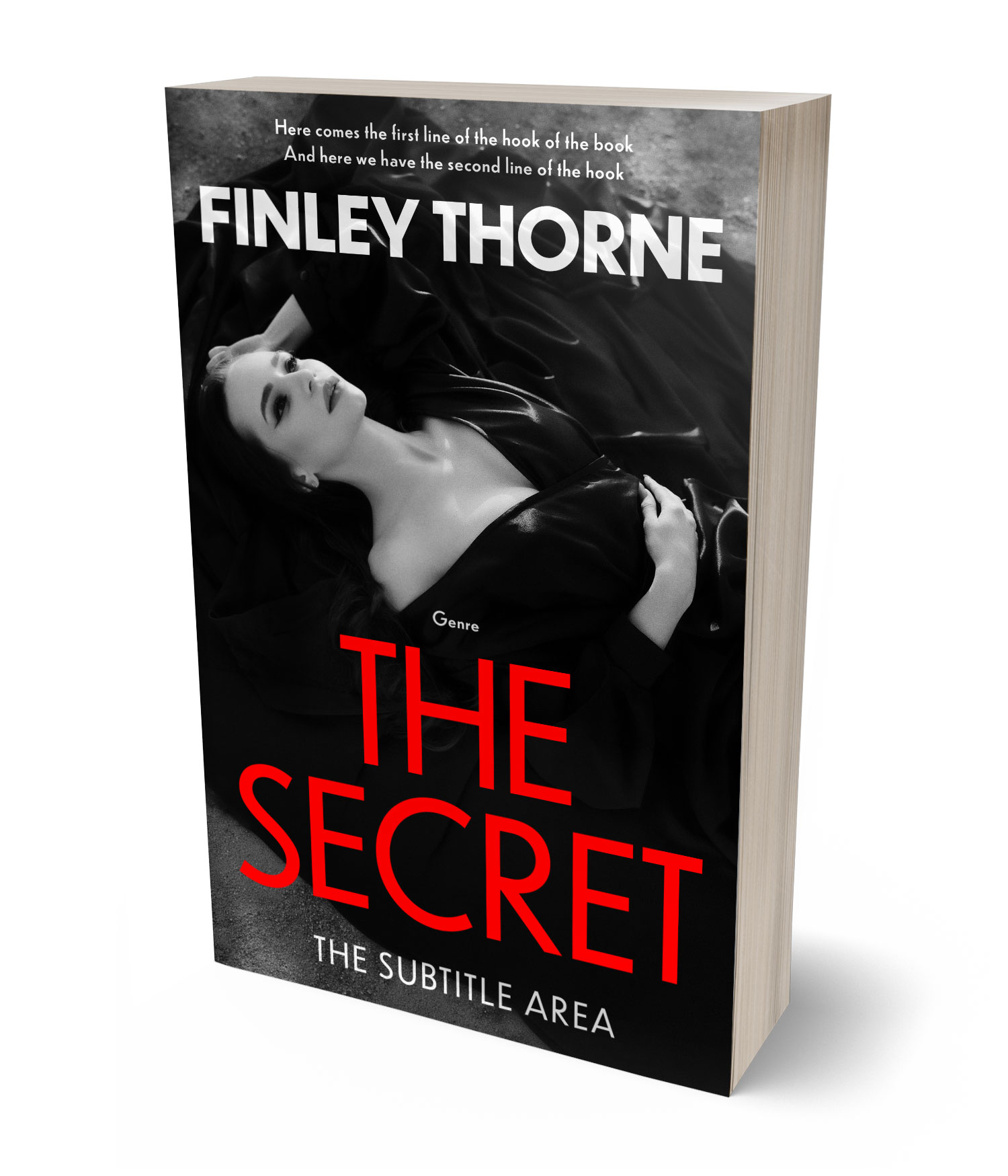 3D view of Premade Mystery & Thriller & Suspense Book Cover - New York Pink #36414 | BookCoverZone*