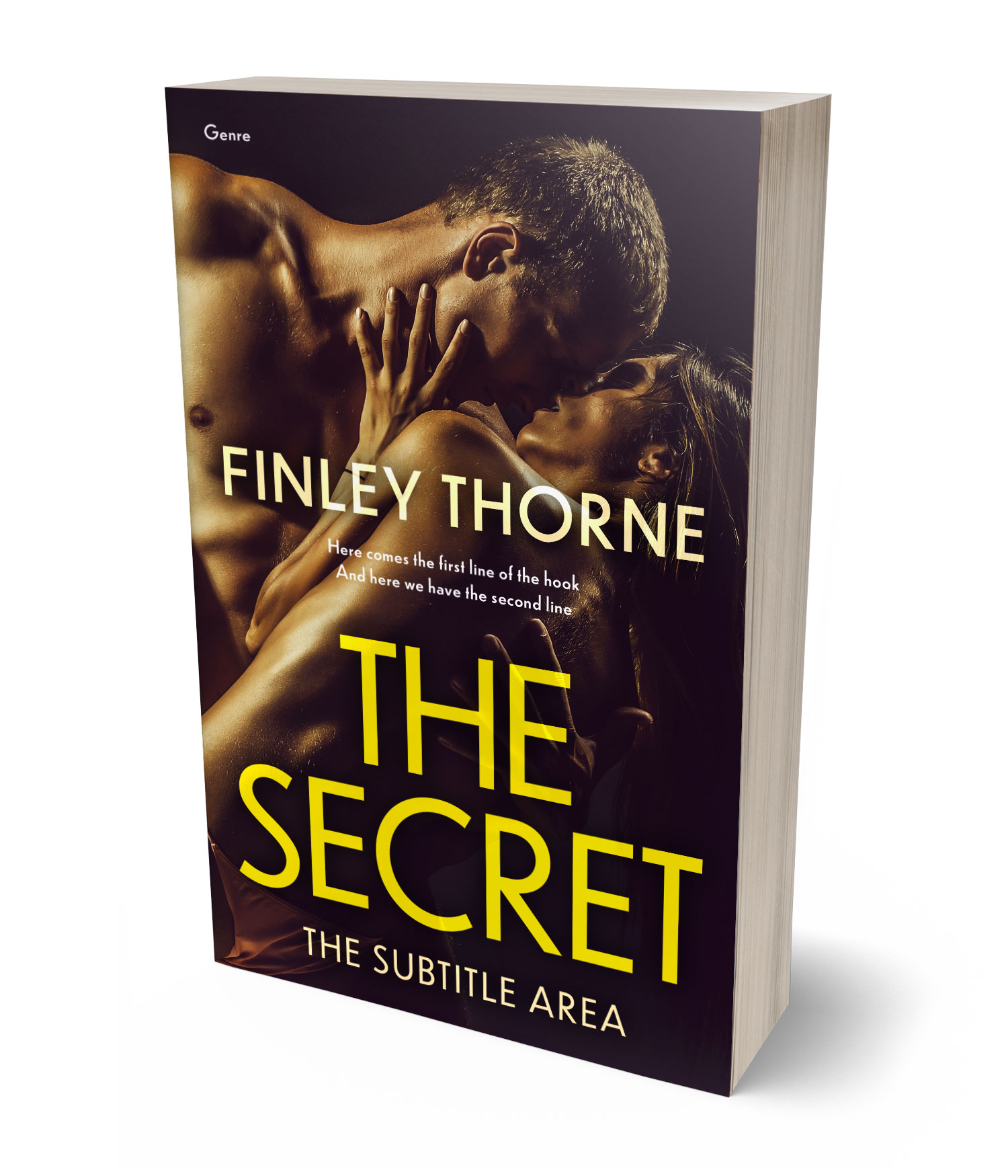 3D view of Premade Erotica Book Cover - Old Gold #36419 | BookCoverZone*
