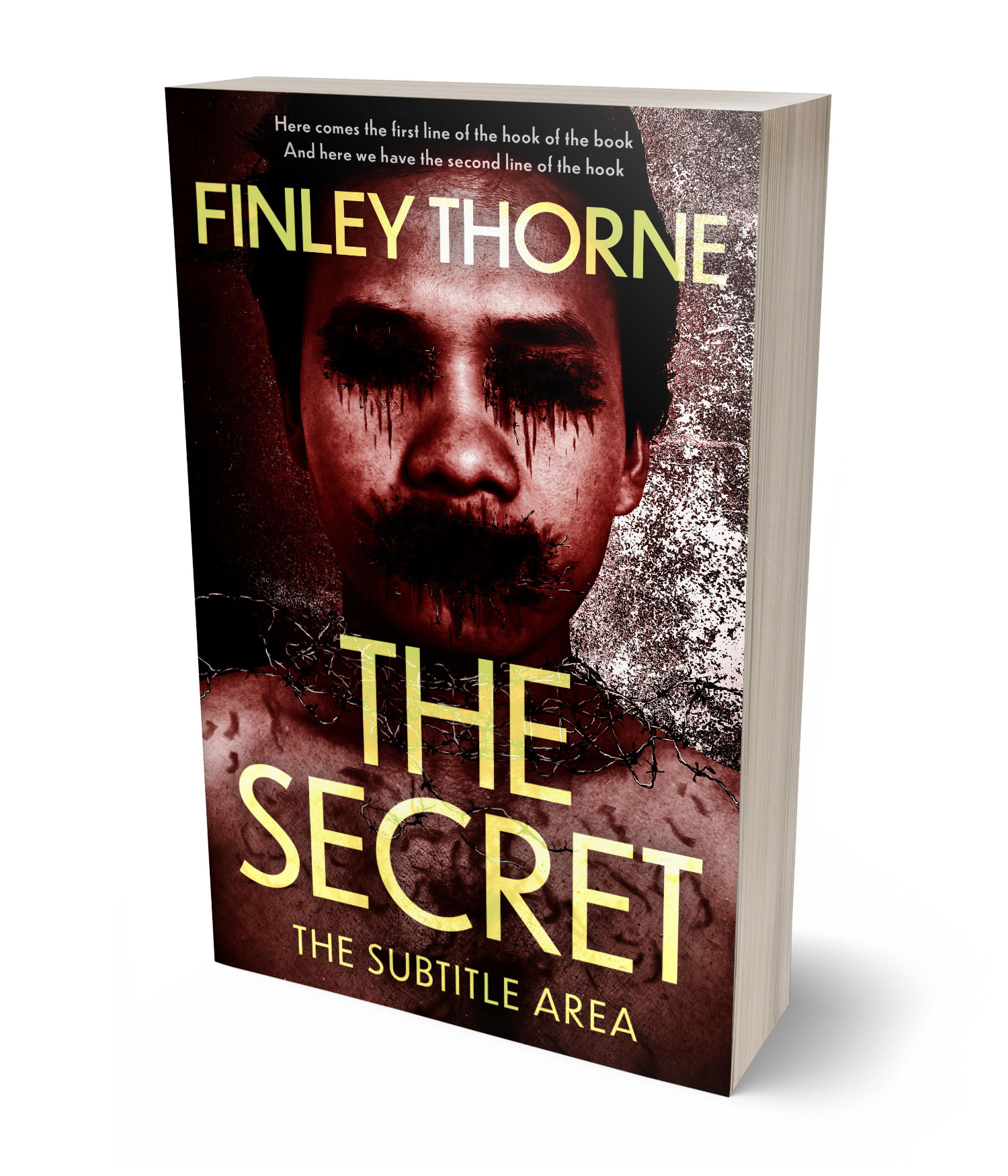 3D view of Premade Horror Book Cover - Brandy #36431 | BookCoverZone*