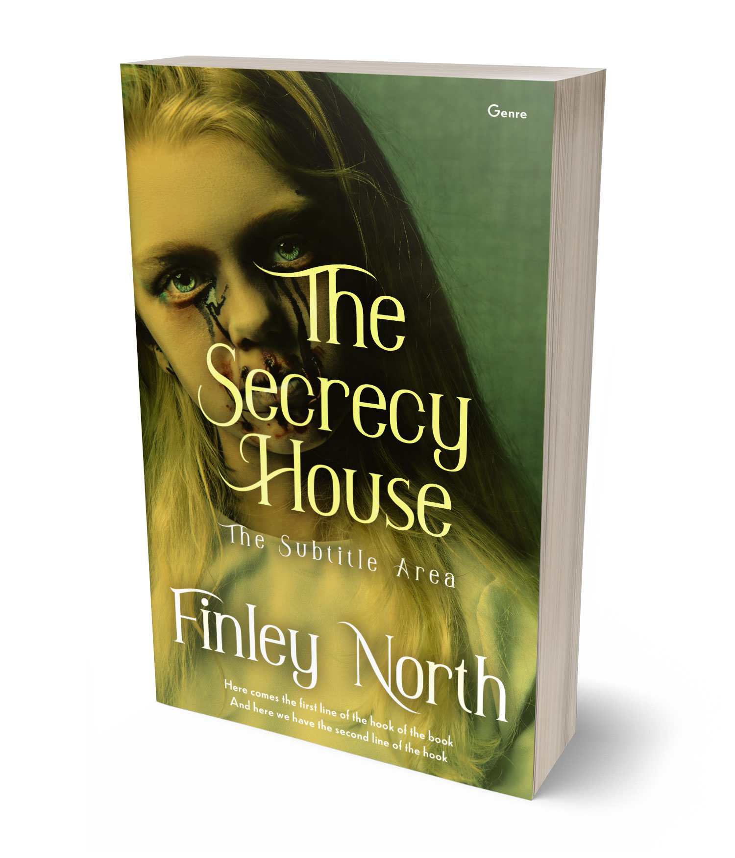 3D view of Premade Mystery & Thriller & Suspense Book Cover - Thatch Green #36437 | BookCoverZone*