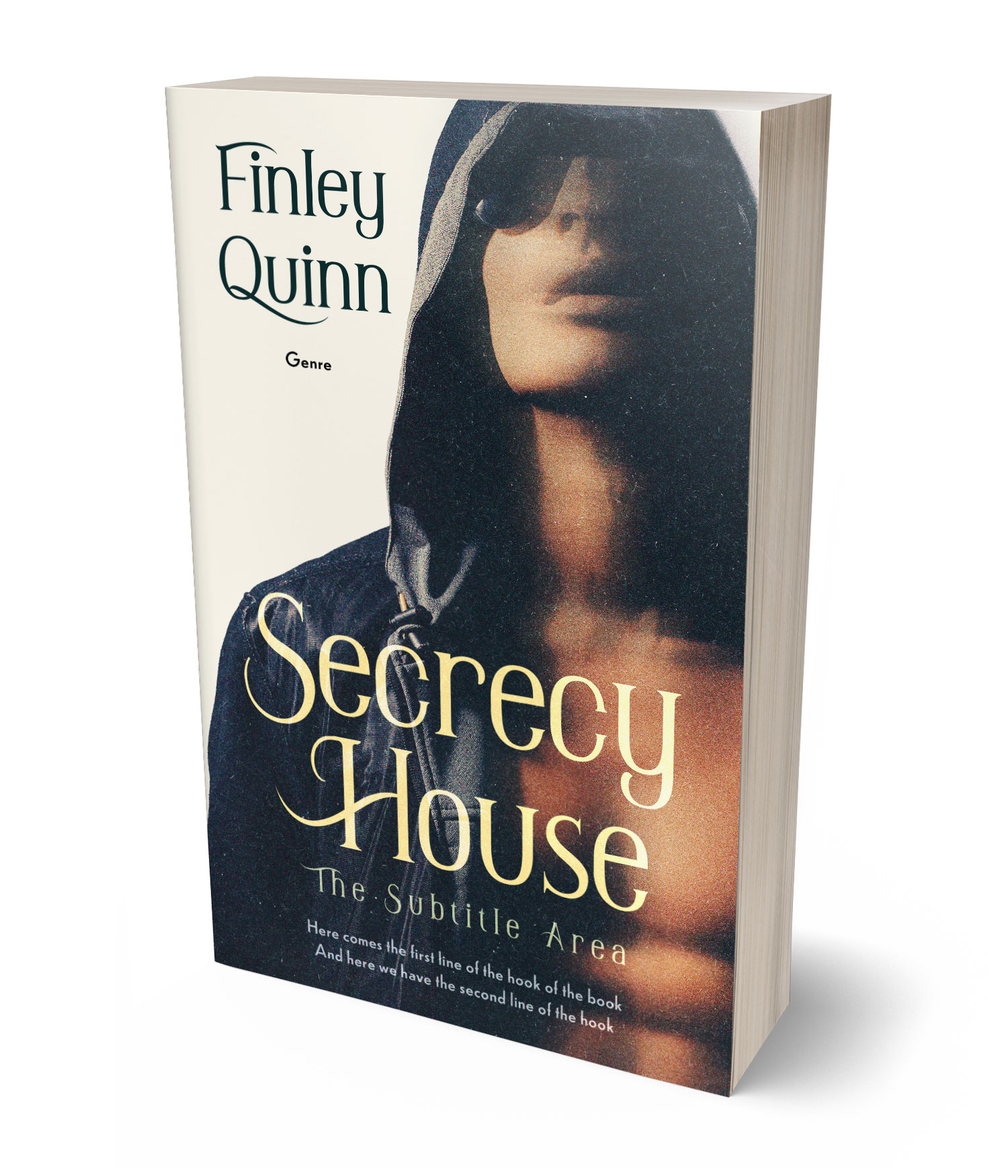 3D view of Premade Mystery & Thriller & Suspense Book Cover - Shark #36451 | BookCoverZone*