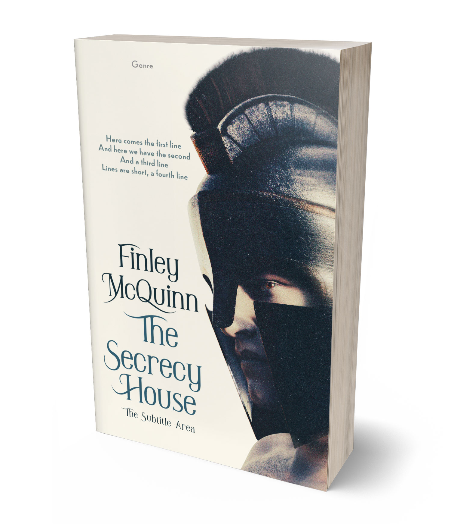 3D view of Premade Historical Book Cover - Ebony Clay #36455 | BookCoverZone*