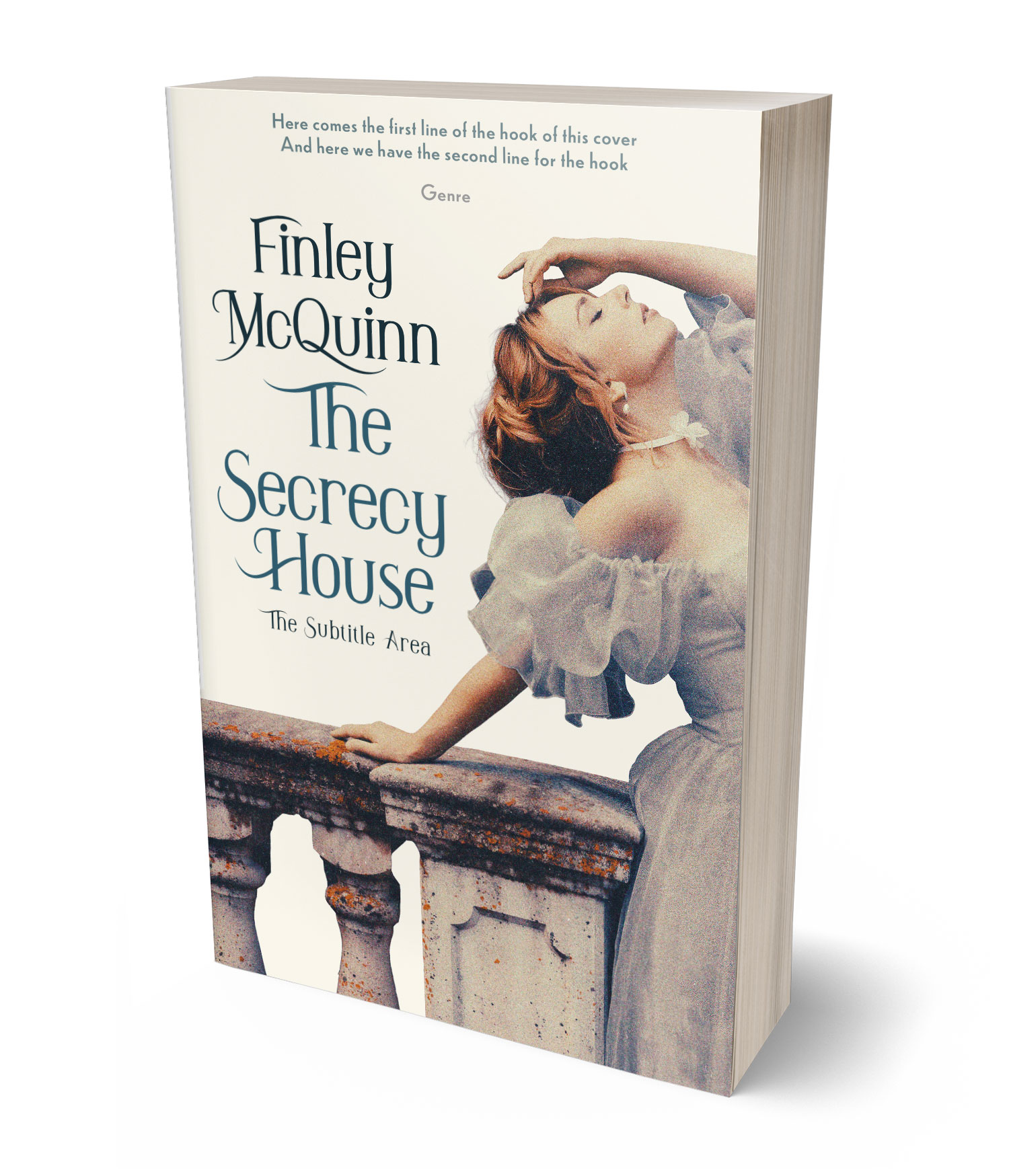 3D view of Premade Romance Book Cover - Pearl Bush #36458 | BookCoverZone*