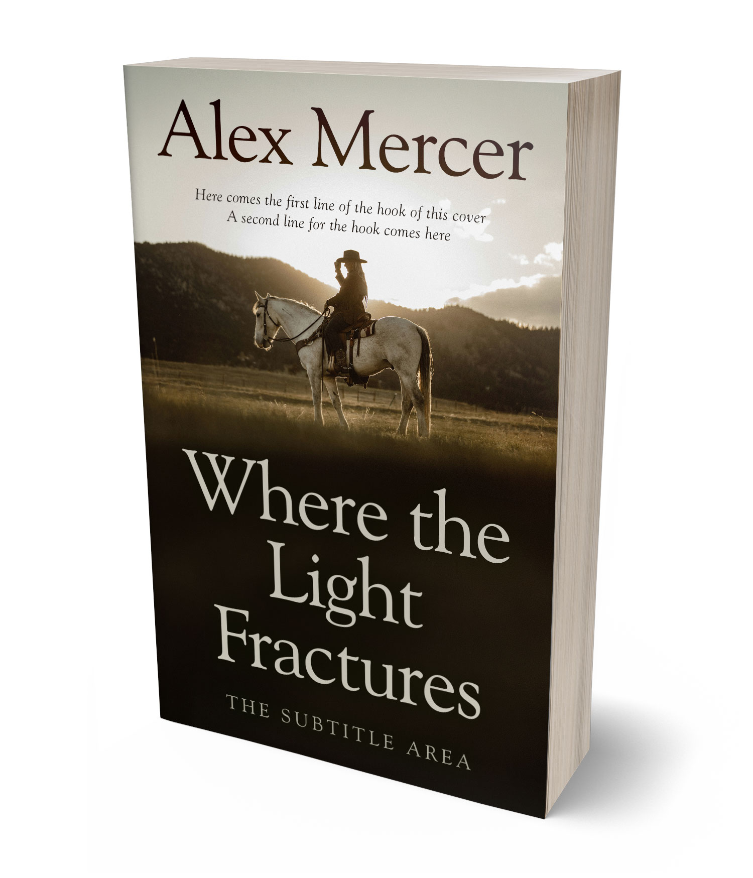 3D view of Premade Western Book Cover - Eternity #36498 | BookCoverZone*