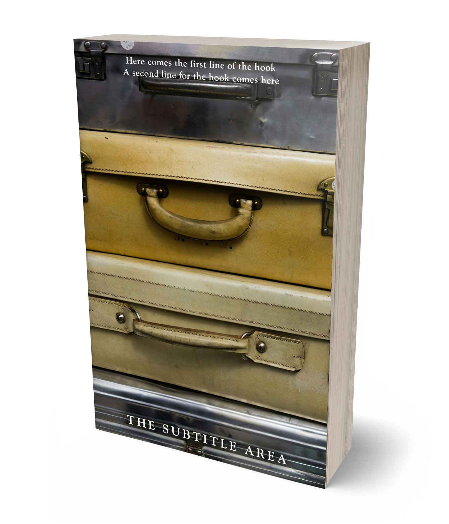 3D view of Premade Literary Fiction Book Cover - Tobacco Brown #36503 | BookCoverZone*