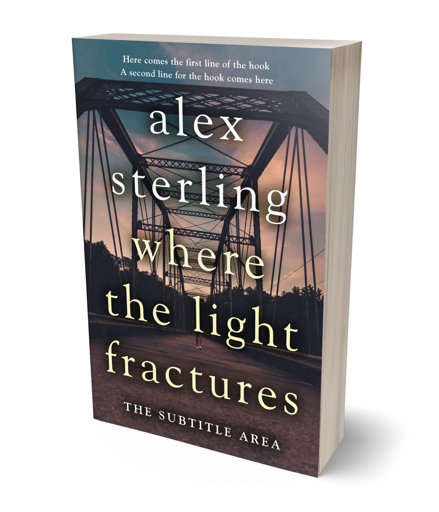 3D view of Premade Mystery & Thriller & Suspense Book Cover - Ship Gray