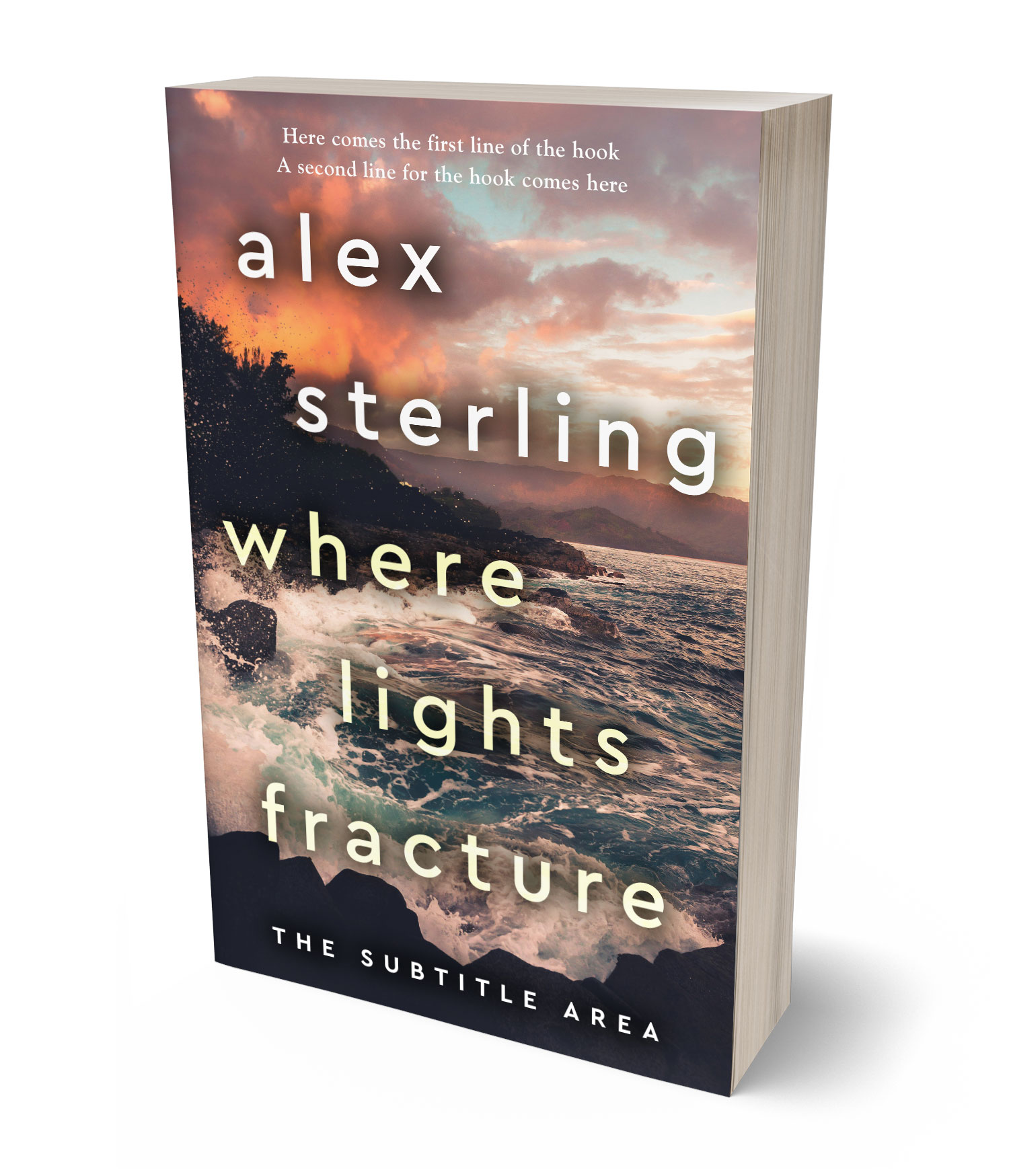 3D view of Premade Literary Fiction Book Cover - Sand Dune #36507 | BookCoverZone*