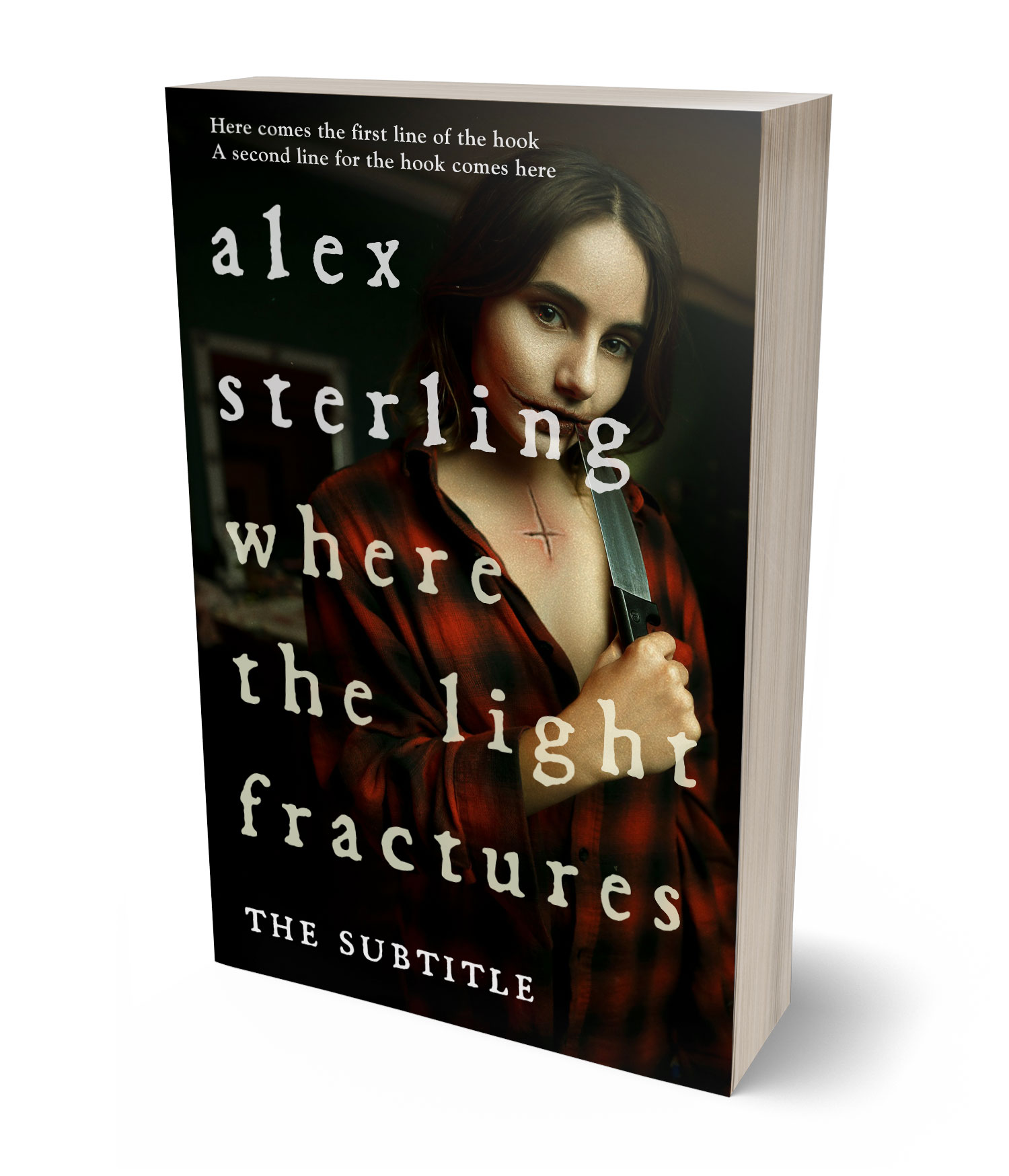 3D view of Premade Mystery & Thriller & Suspense Book Cover - Indian Khaki #36509 | BookCoverZone*