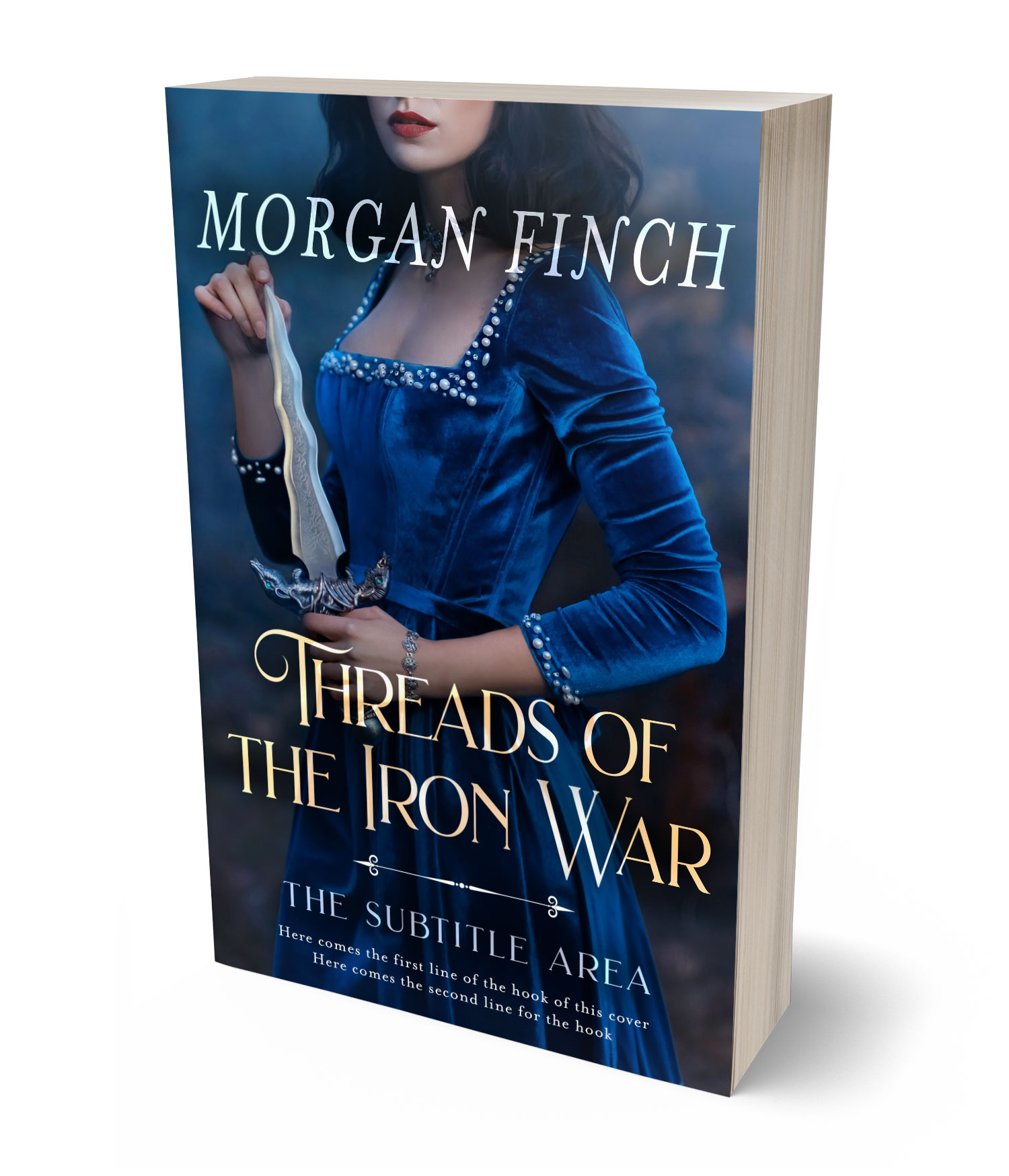 3D view of Premade Fantasy Book Cover - Big Stone