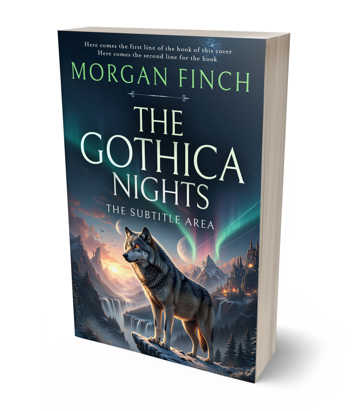 3D view of Premade Fantasy Book Cover - Mirage