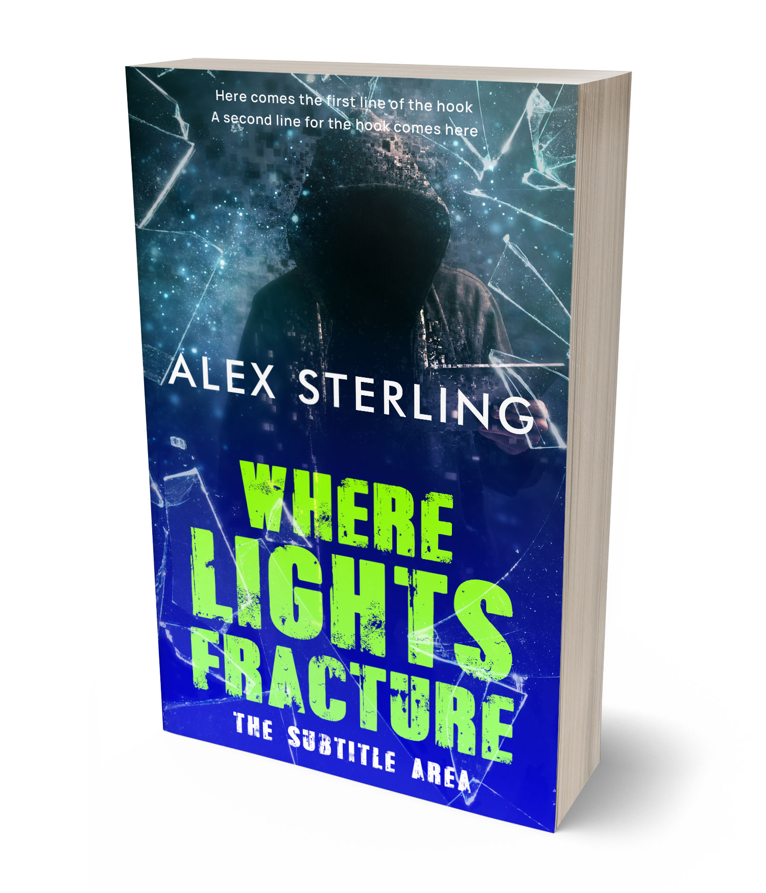 3D view of Premade Science Fiction Book Cover - Nile Blue #36571 | BookCoverZone*