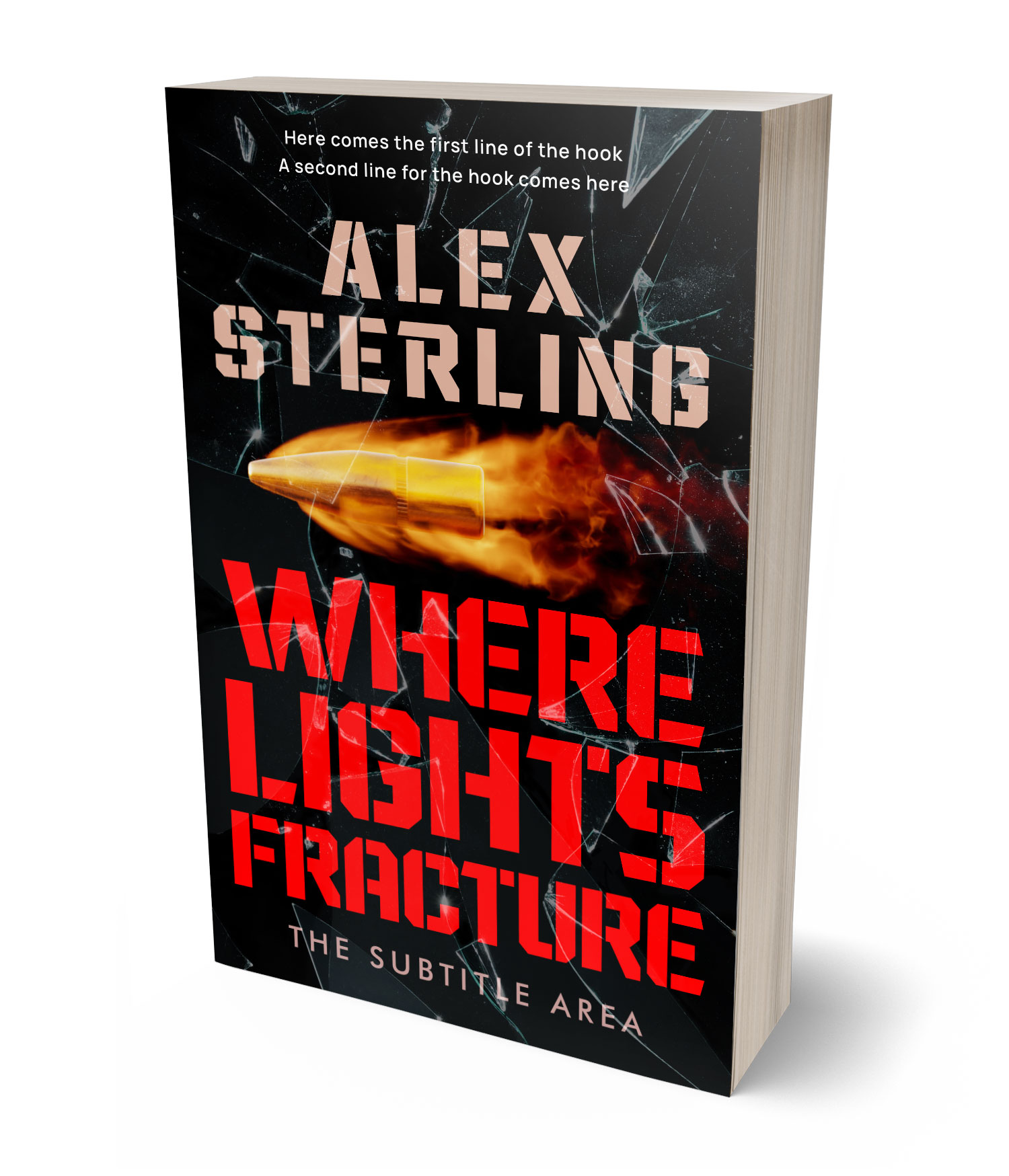 3D view of Premade Mystery & Thriller & Suspense Book Cover - Cod Gray #36575 | BookCoverZone*