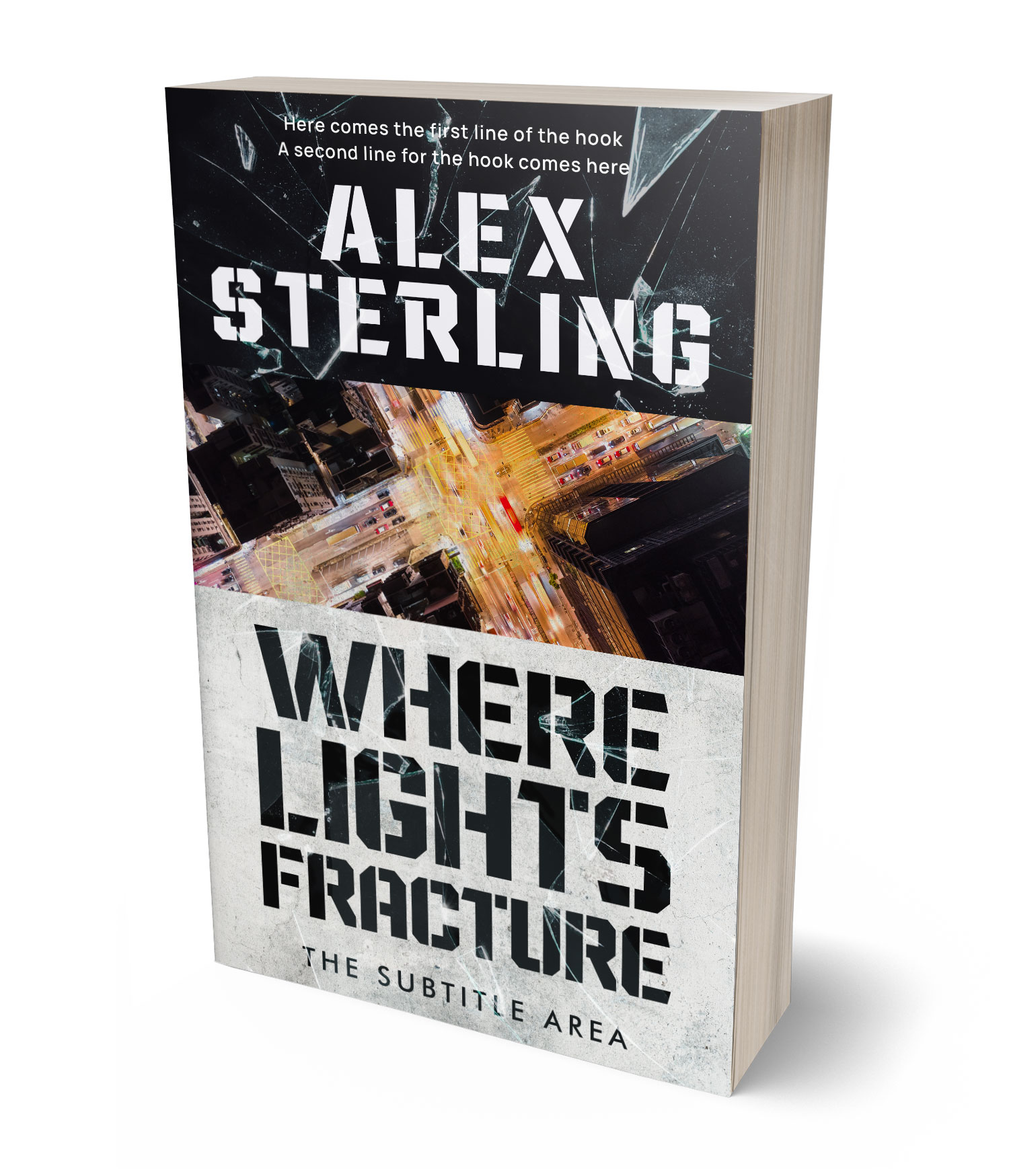 3D view of Premade Mystery & Thriller & Suspense Book Cover - Thunder #36581 | BookCoverZone*