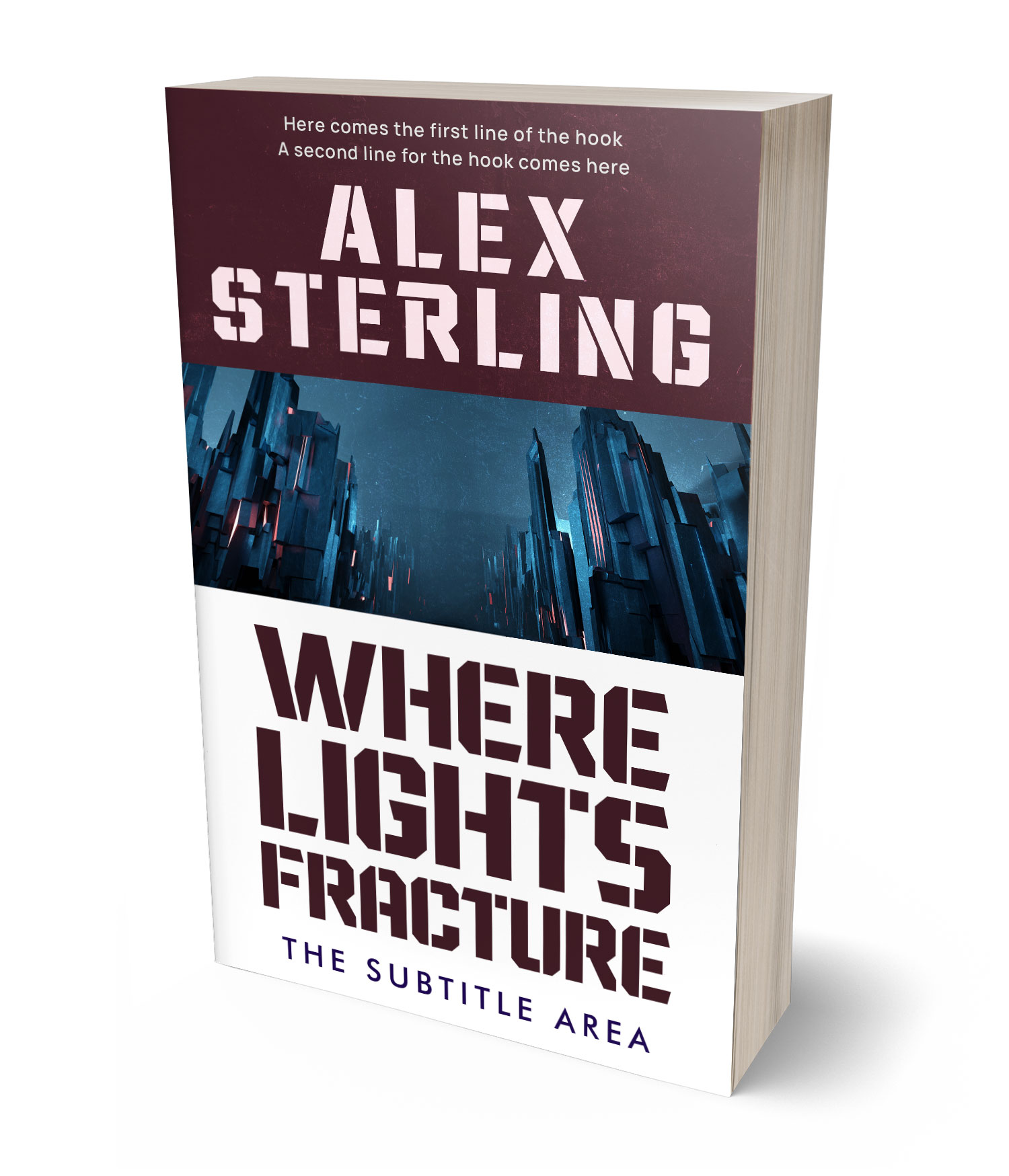 3D view of Premade Science Fiction Book Cover - Blackcurrant #36587 | BookCoverZone*