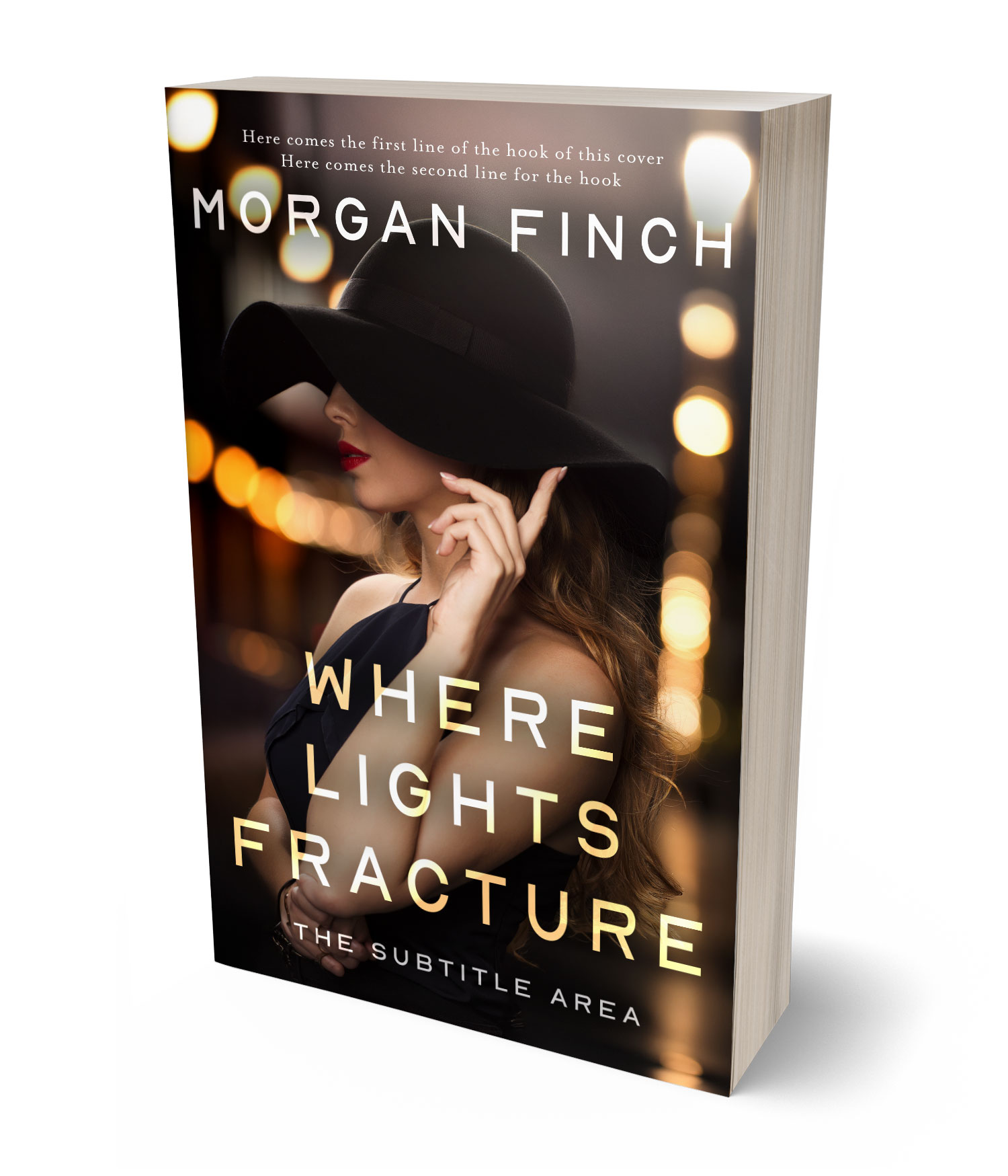 3D view of Premade Mystery & Thriller & Suspense Book Cover - Oil