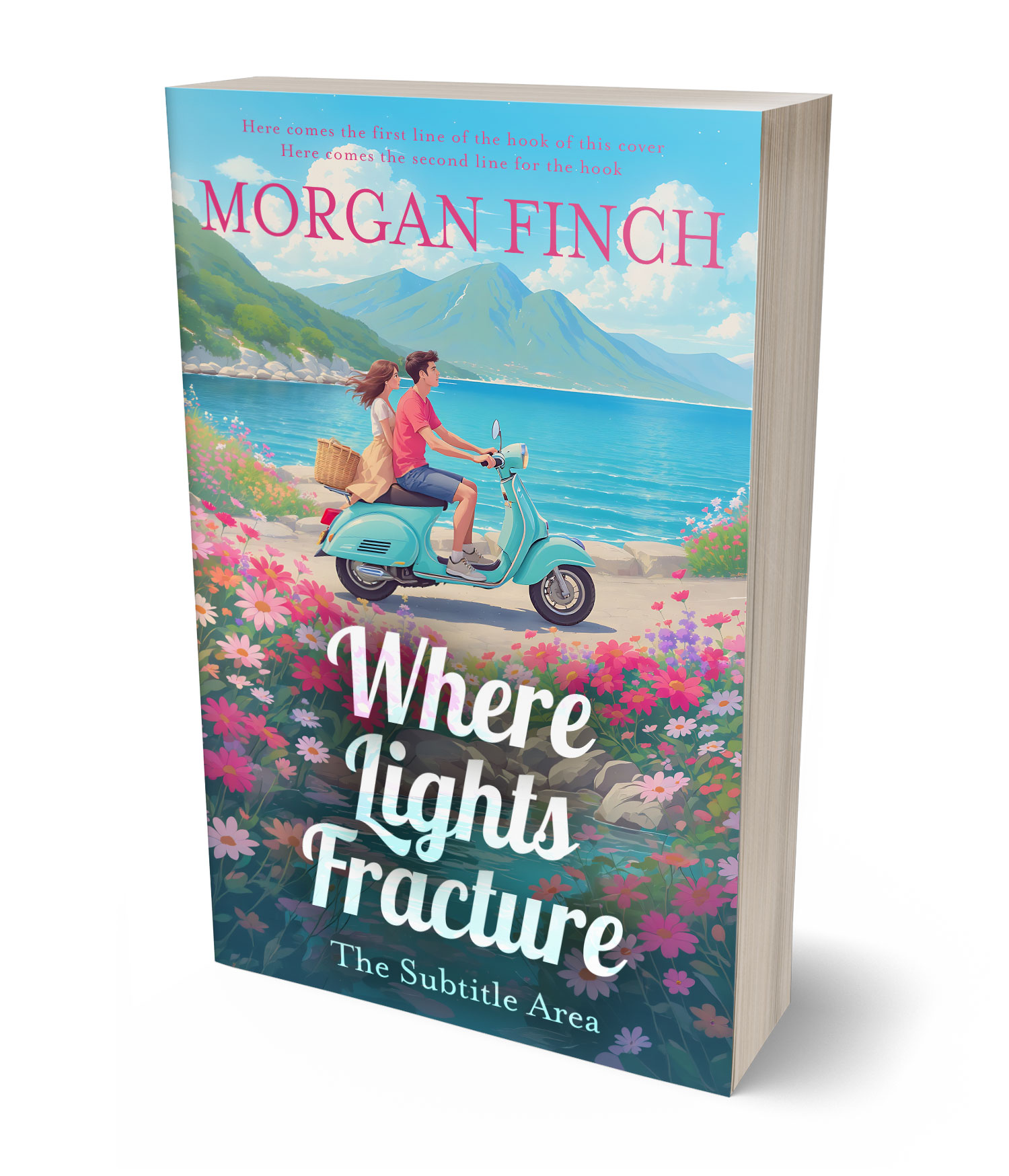 3D view of Premade Romance Book Cover - Horizon