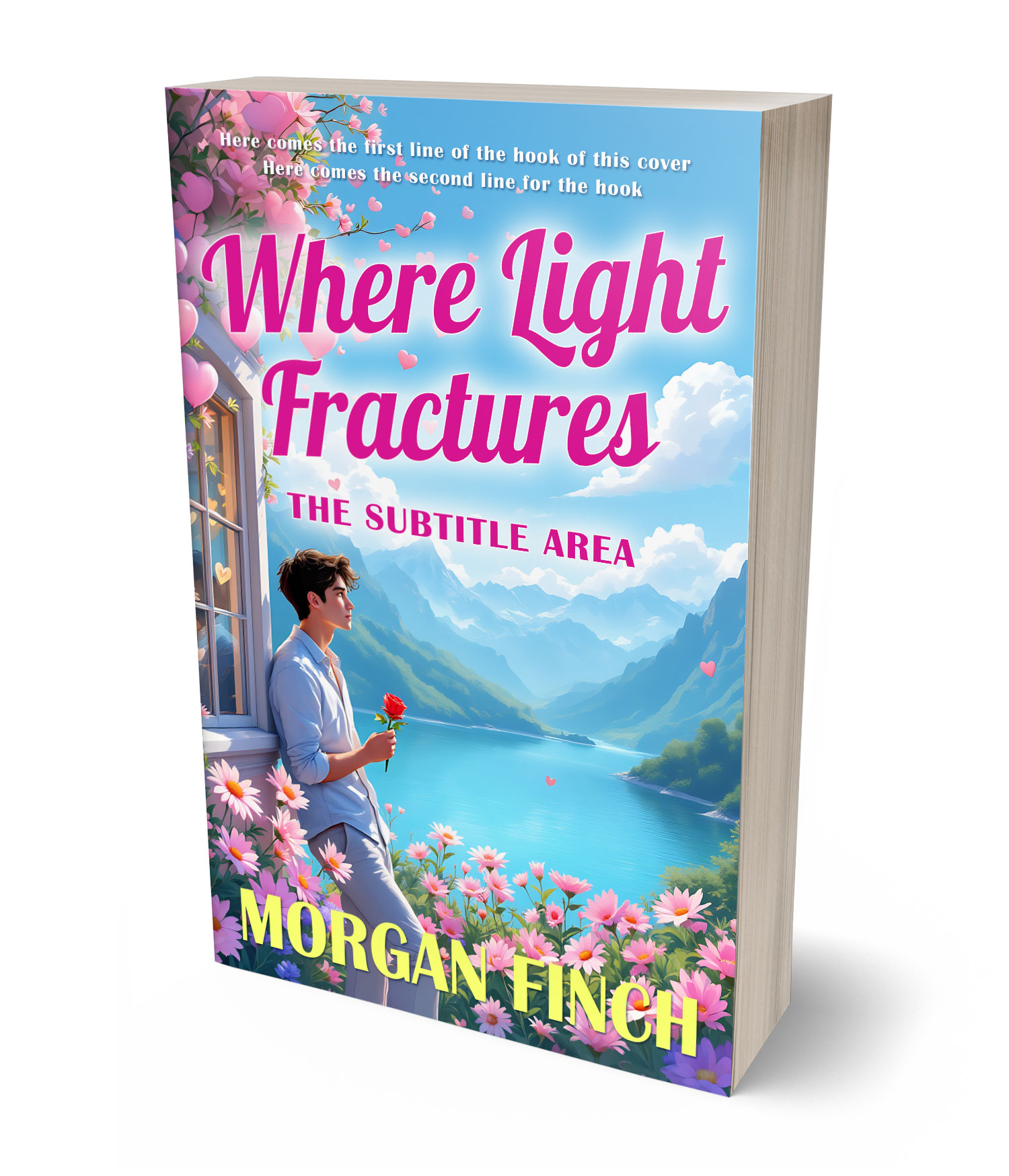 3D view of Premade Romance Book Cover - Half Baked