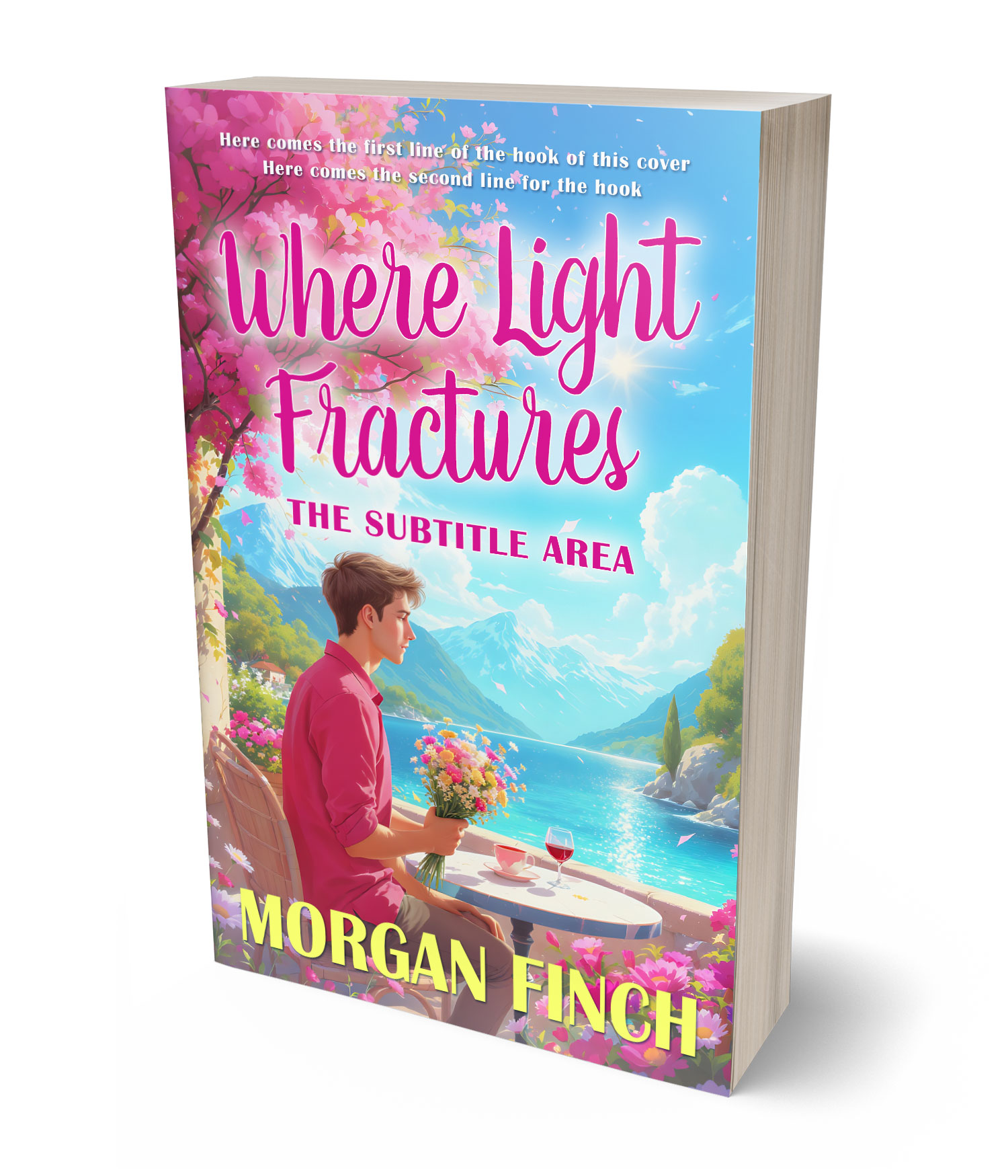 3D view of Premade Romance Book Cover - Jet Stream