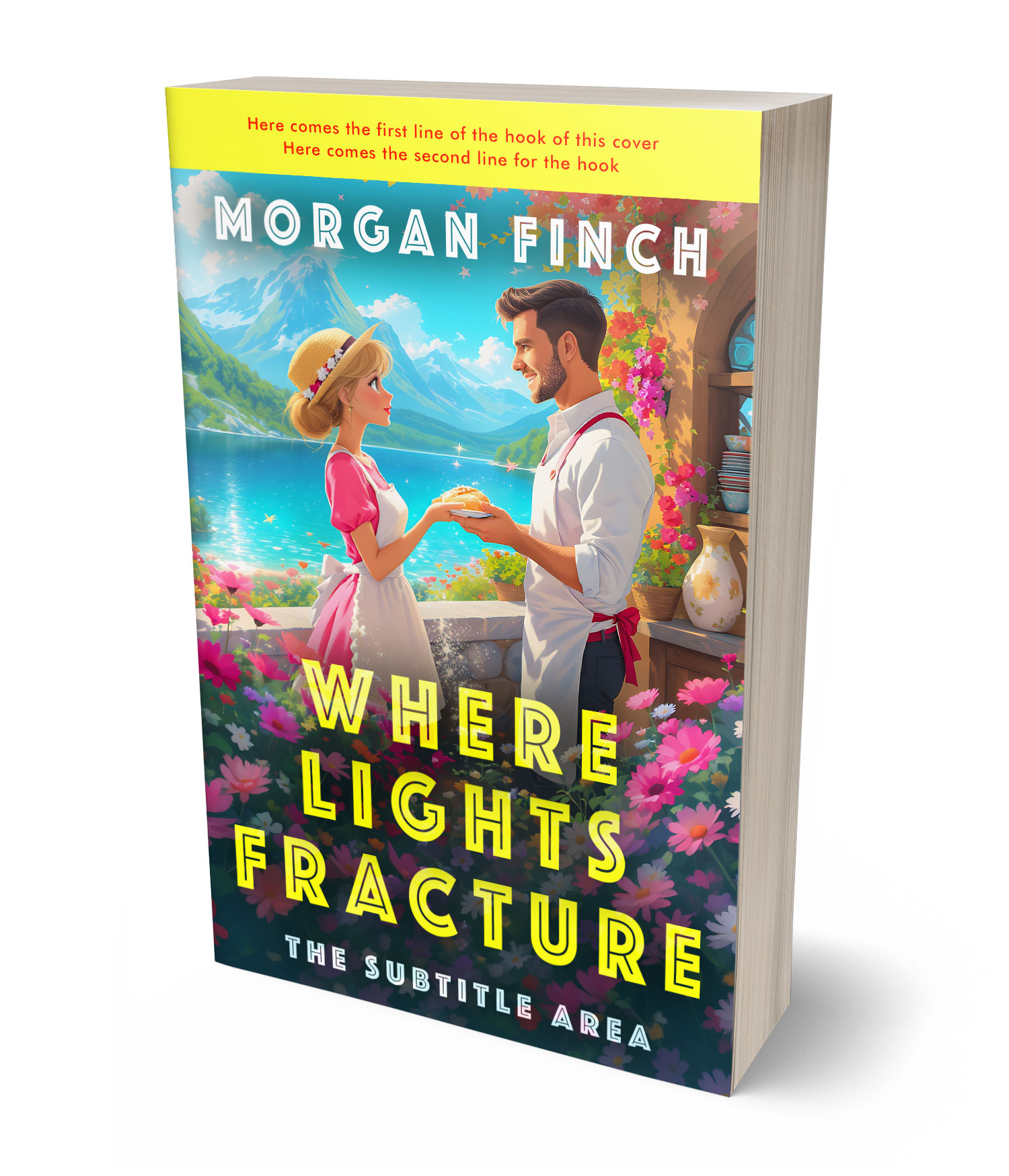 3D view of Premade Romance Book Cover - Tacha