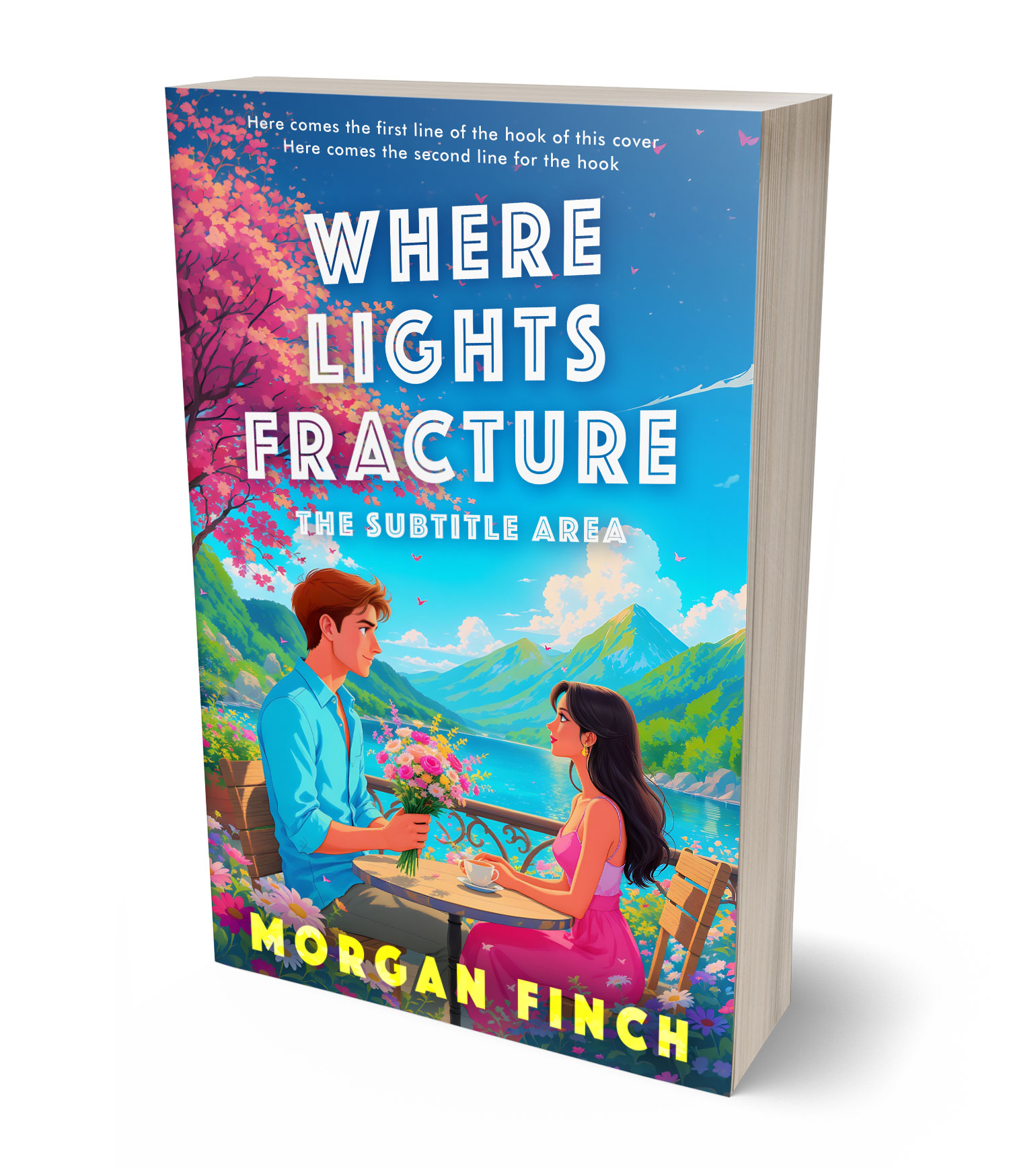 3D view of Premade Romance Book Cover - Jelly Bean