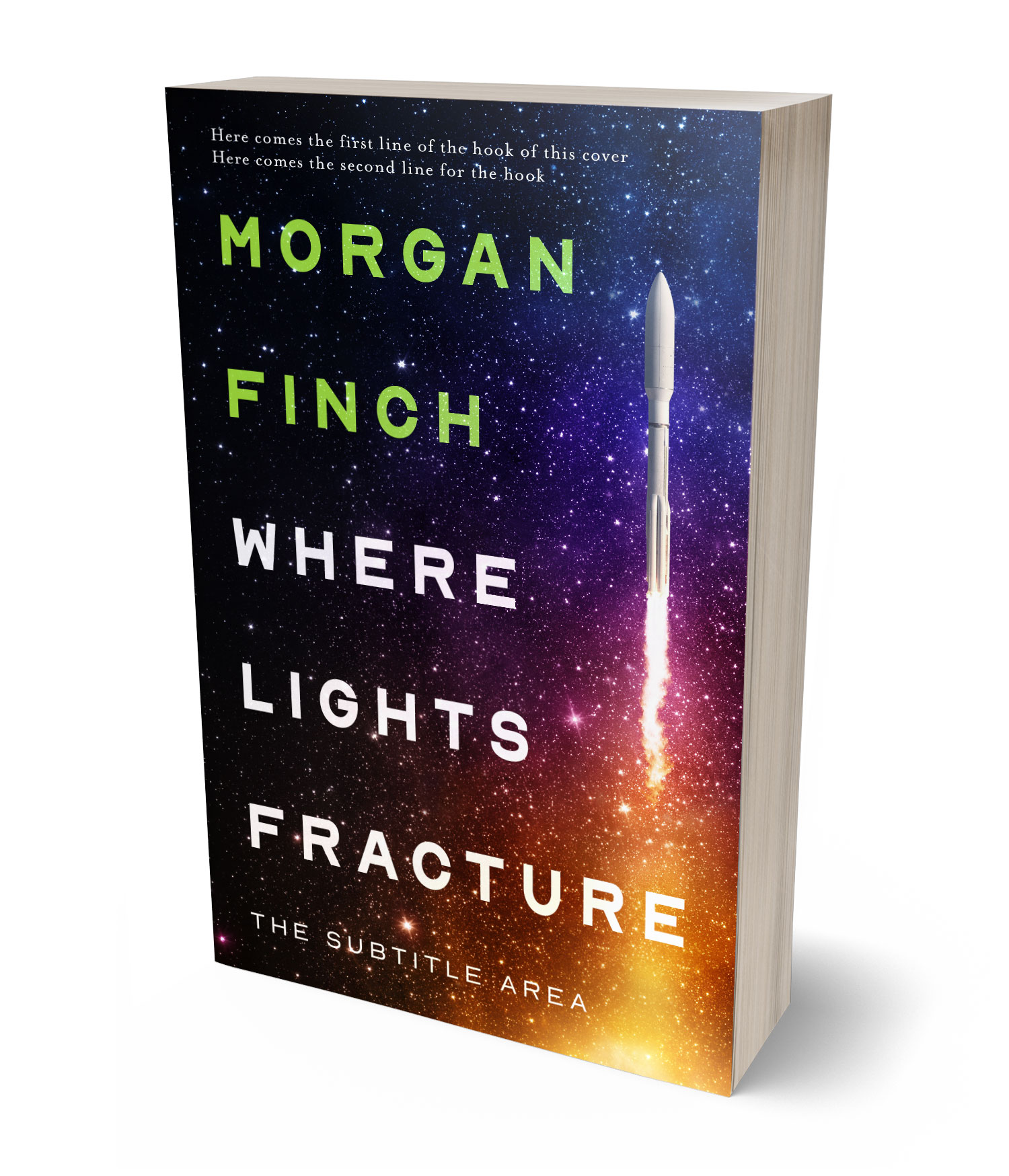 3D view of Premade Science Fiction Book Cover - Whiskey