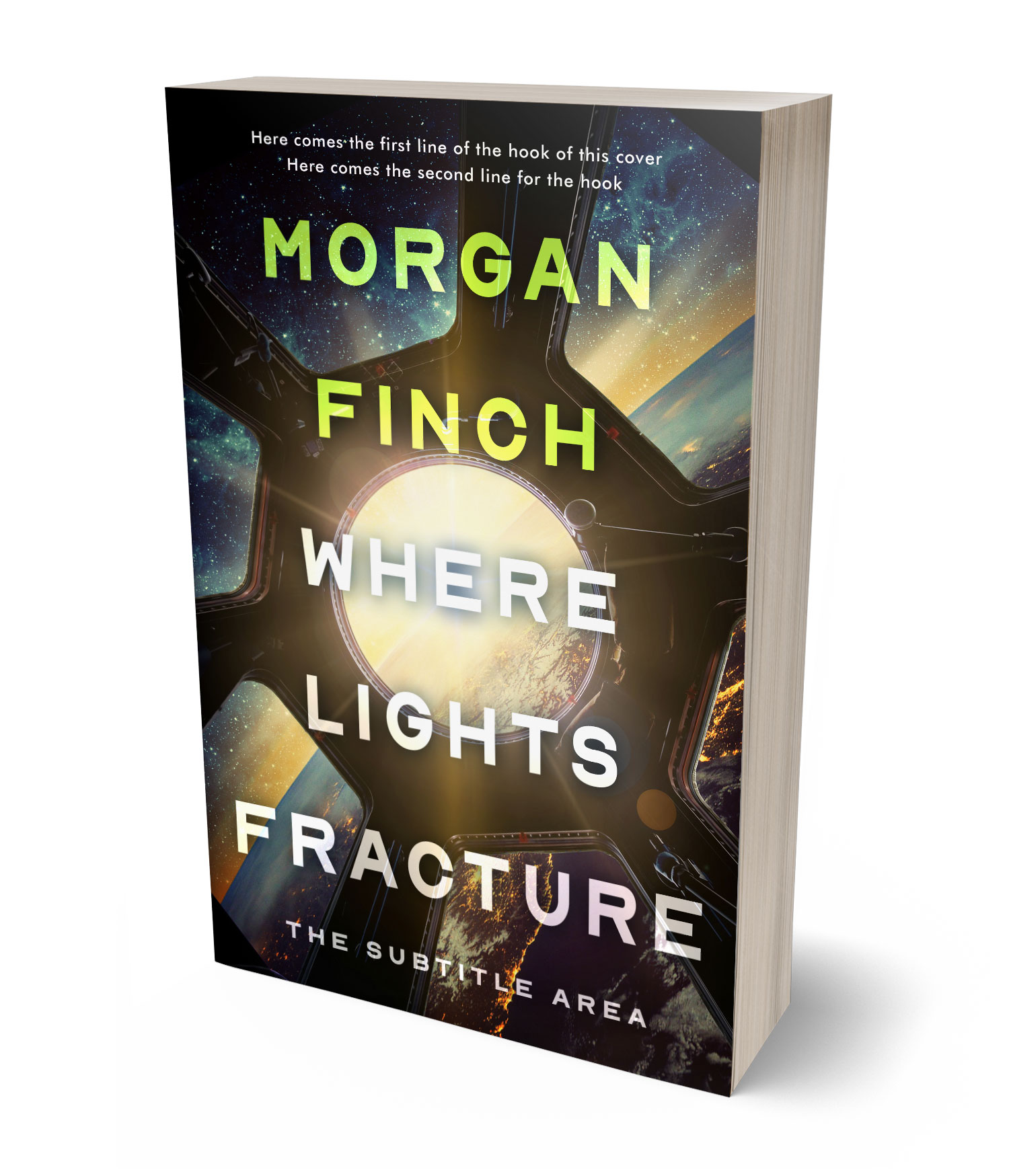 3D view of Premade Science Fiction Book Cover - Cocoa Brown
