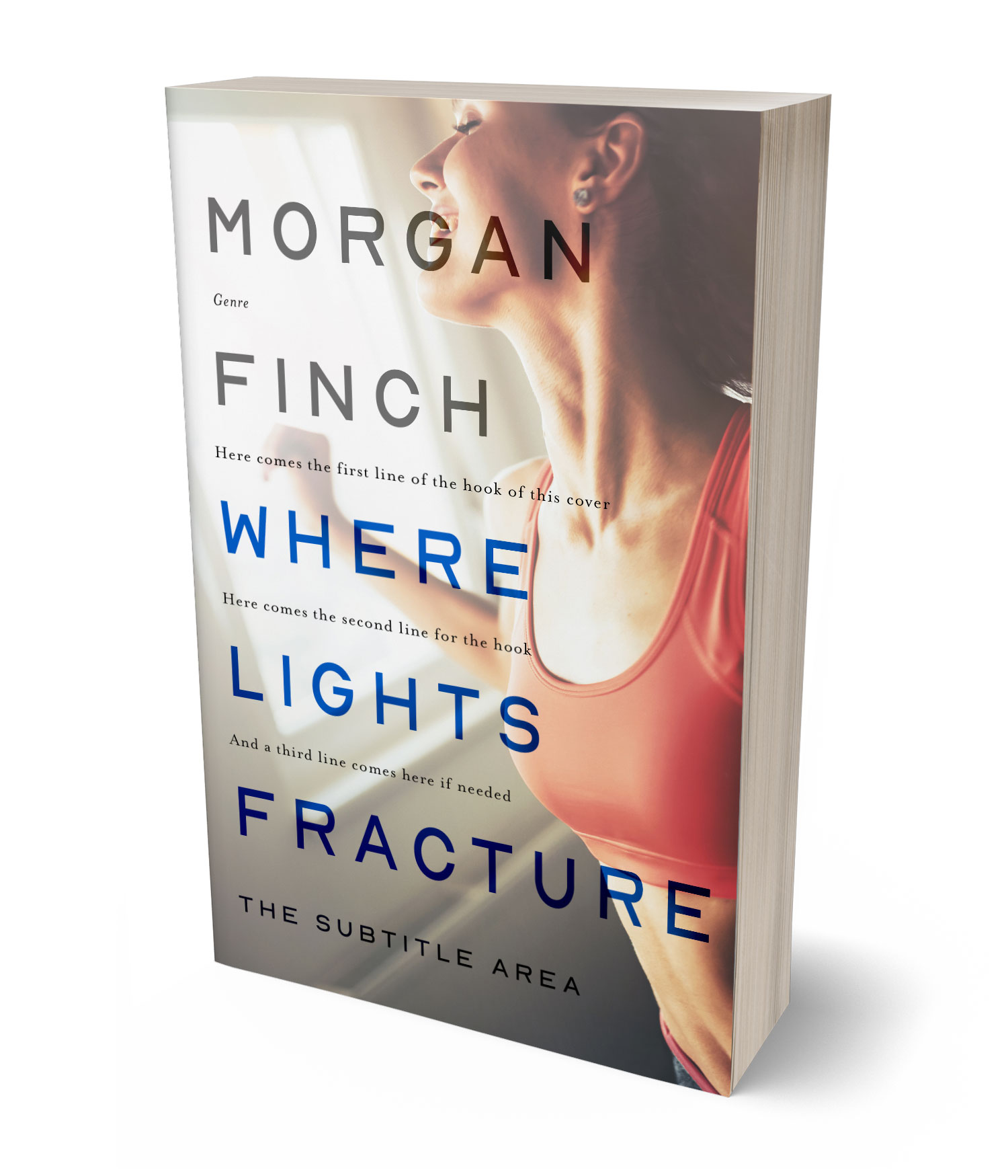 3D view of Premade Sports & Fitness Book Cover - Quicksand #36625 | BookCoverZone*