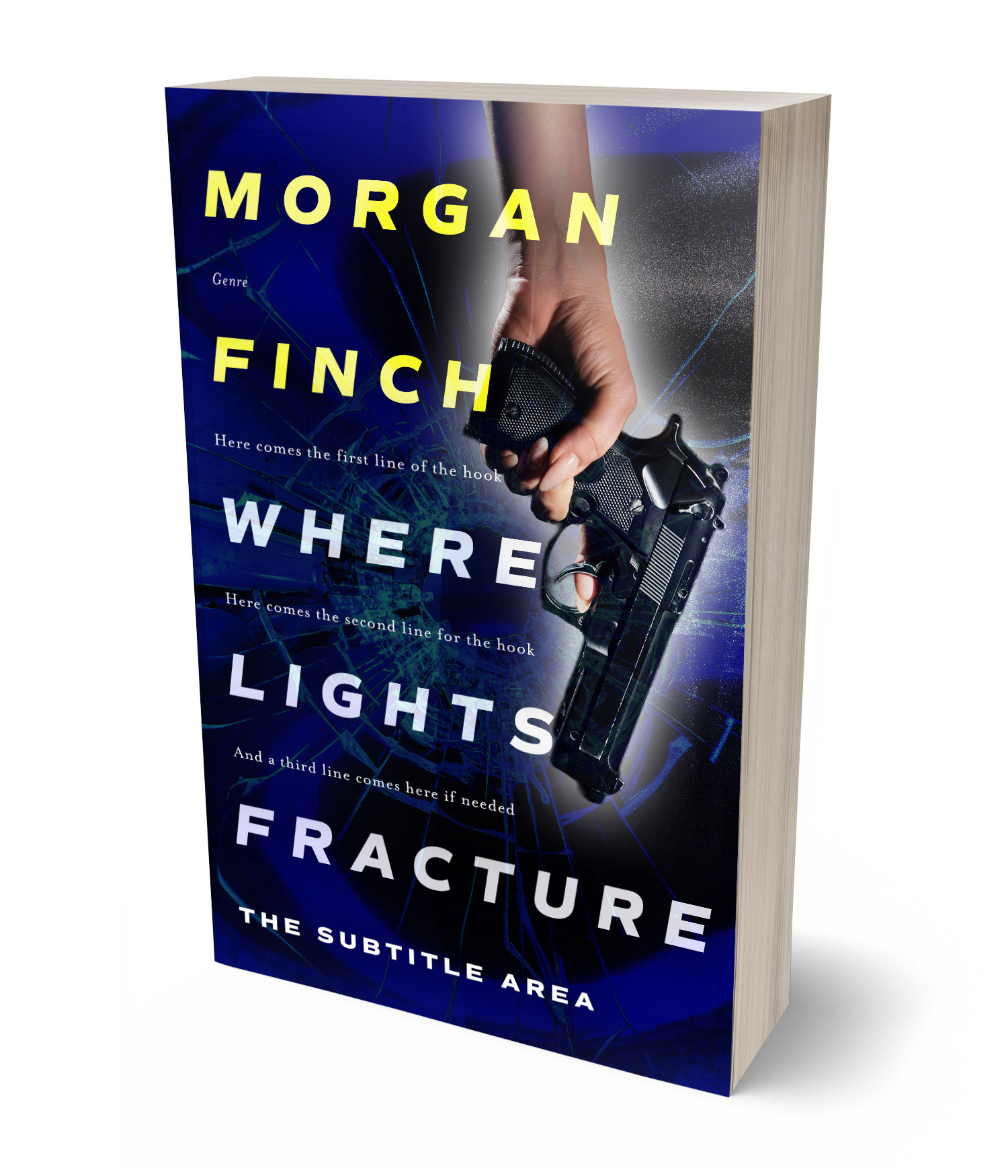 3D view of Premade Mystery & Thriller & Suspense Book Cover - Black #36636 | BookCoverZone*
