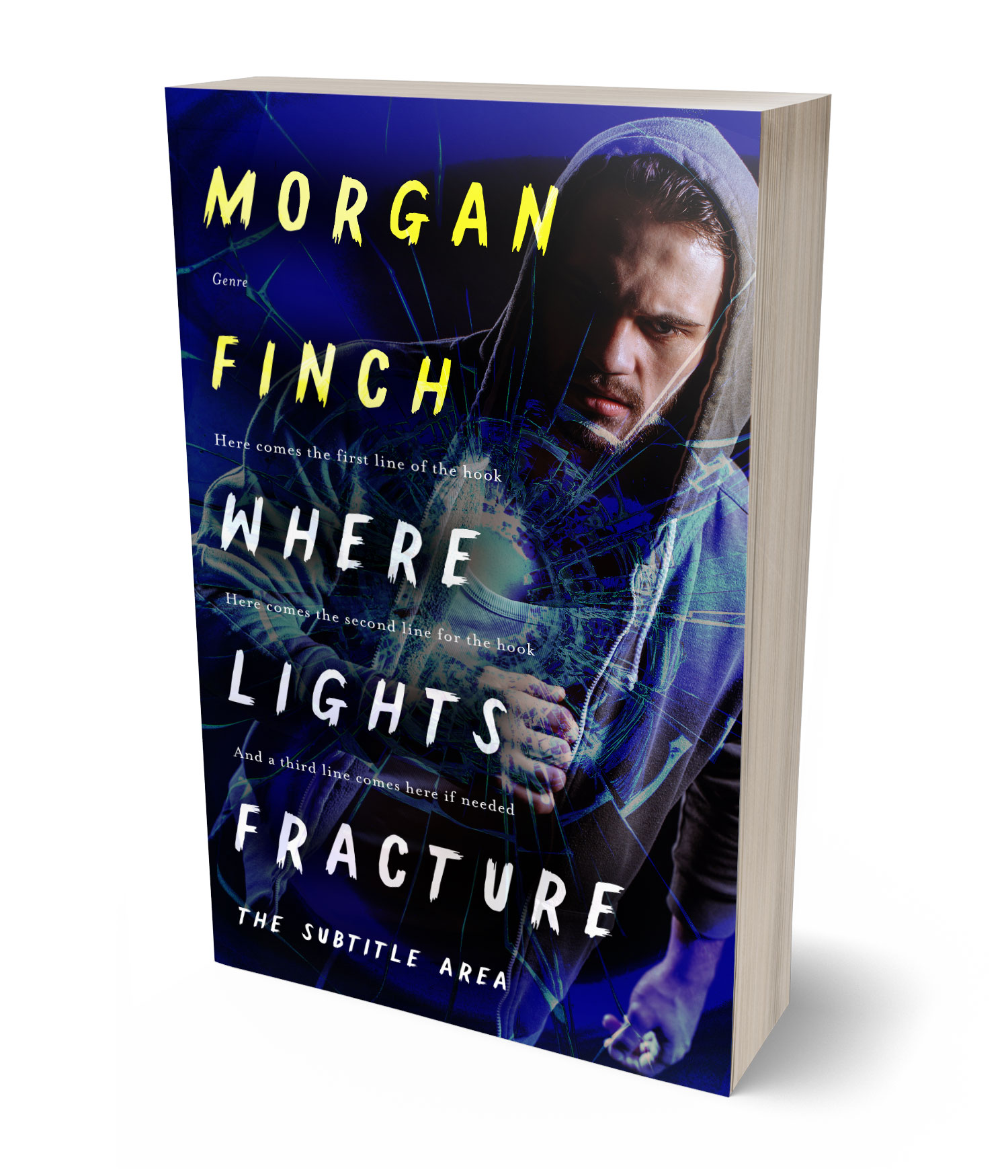 3D view of Premade Mystery & Thriller & Suspense Book Cover - Ebony #36637 | BookCoverZone*