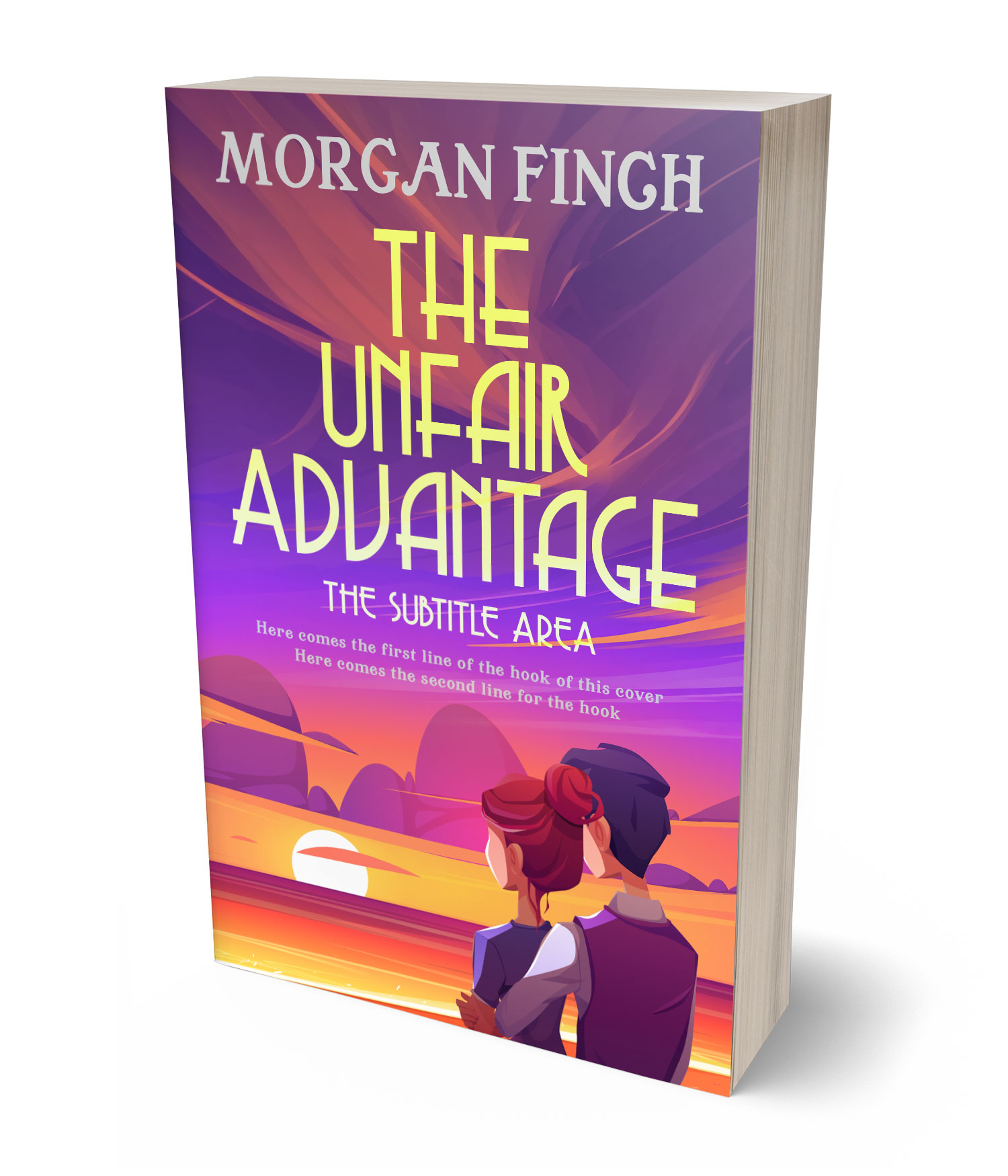 3D view of Premade Romance Book Cover - Plum #36663 | BookCoverZone*