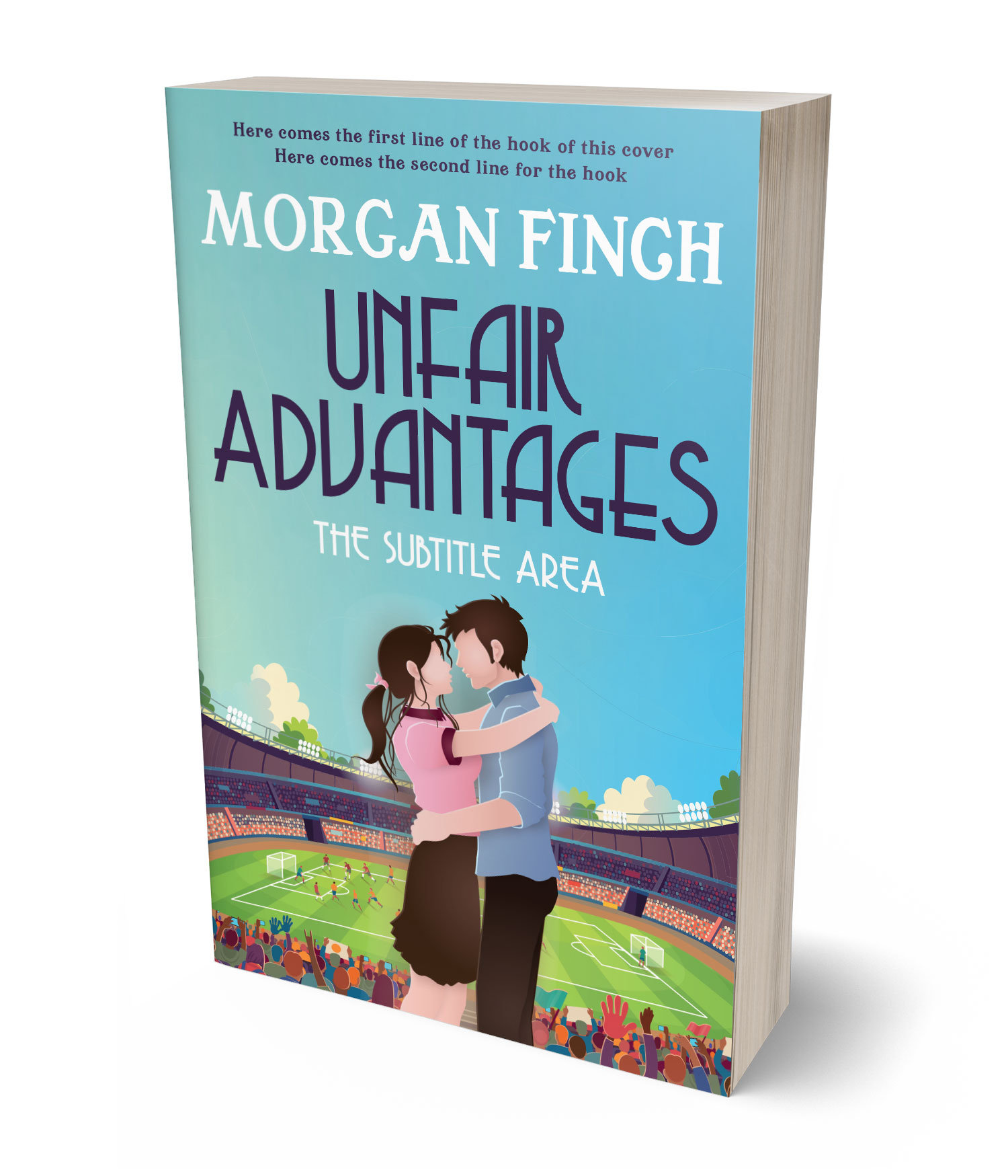 3D view of Premade Romance Book Cover - Half Baked #36665 | BookCoverZone*
