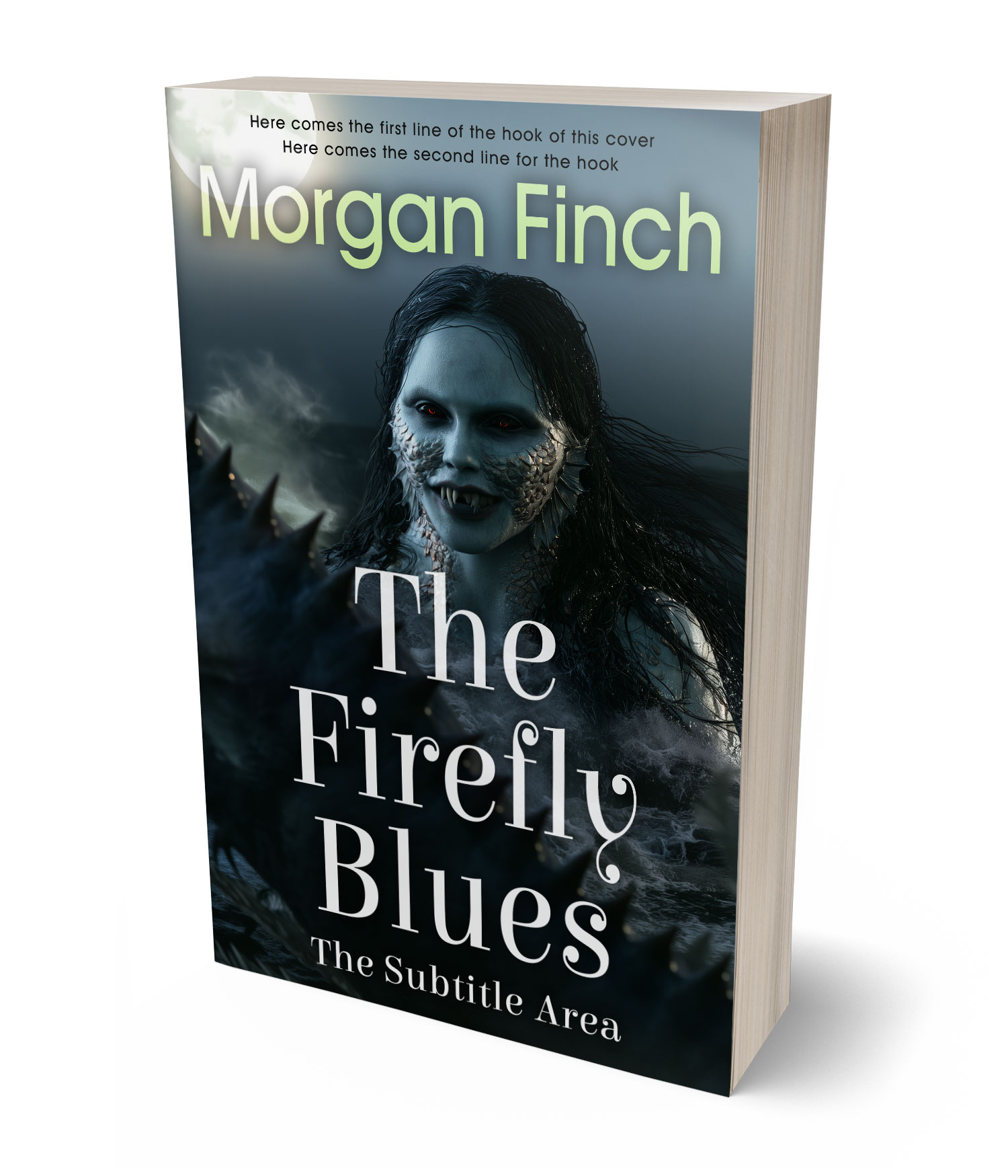 3D view of Premade Horror Book Cover - Bunker #36692 | BookCoverZone