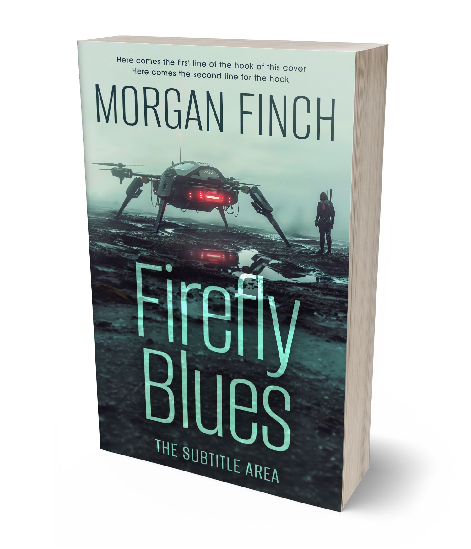 3D view of Premade Science Fiction Book Cover - Sea Mist #36717 | BookCoverZone*
