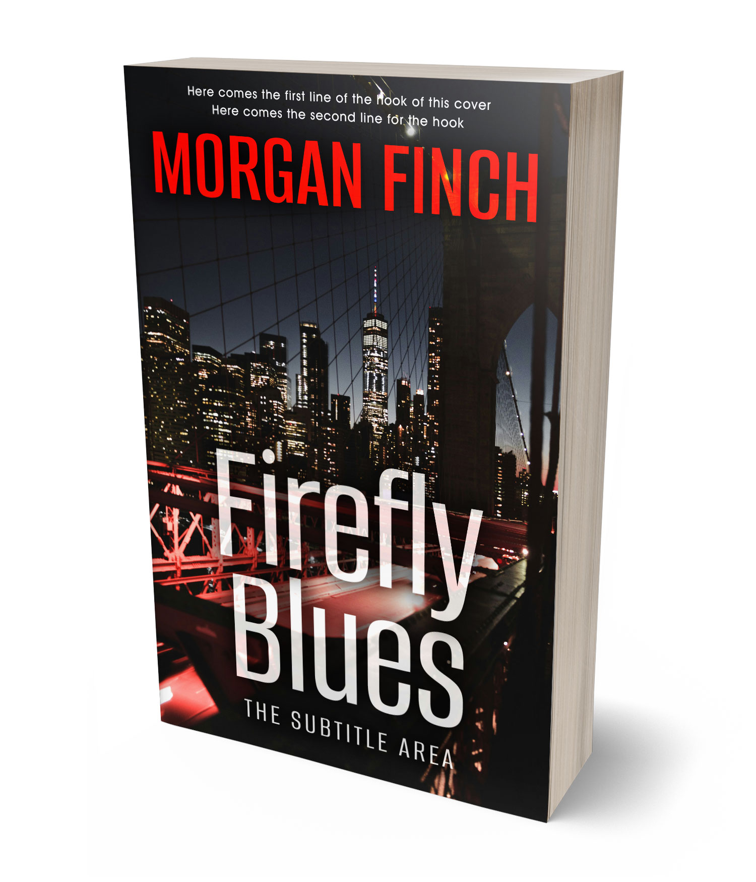 3D view of Premade Mystery & Thriller & Suspense Book Cover - Tonys Pink #36726 | BookCoverZone*