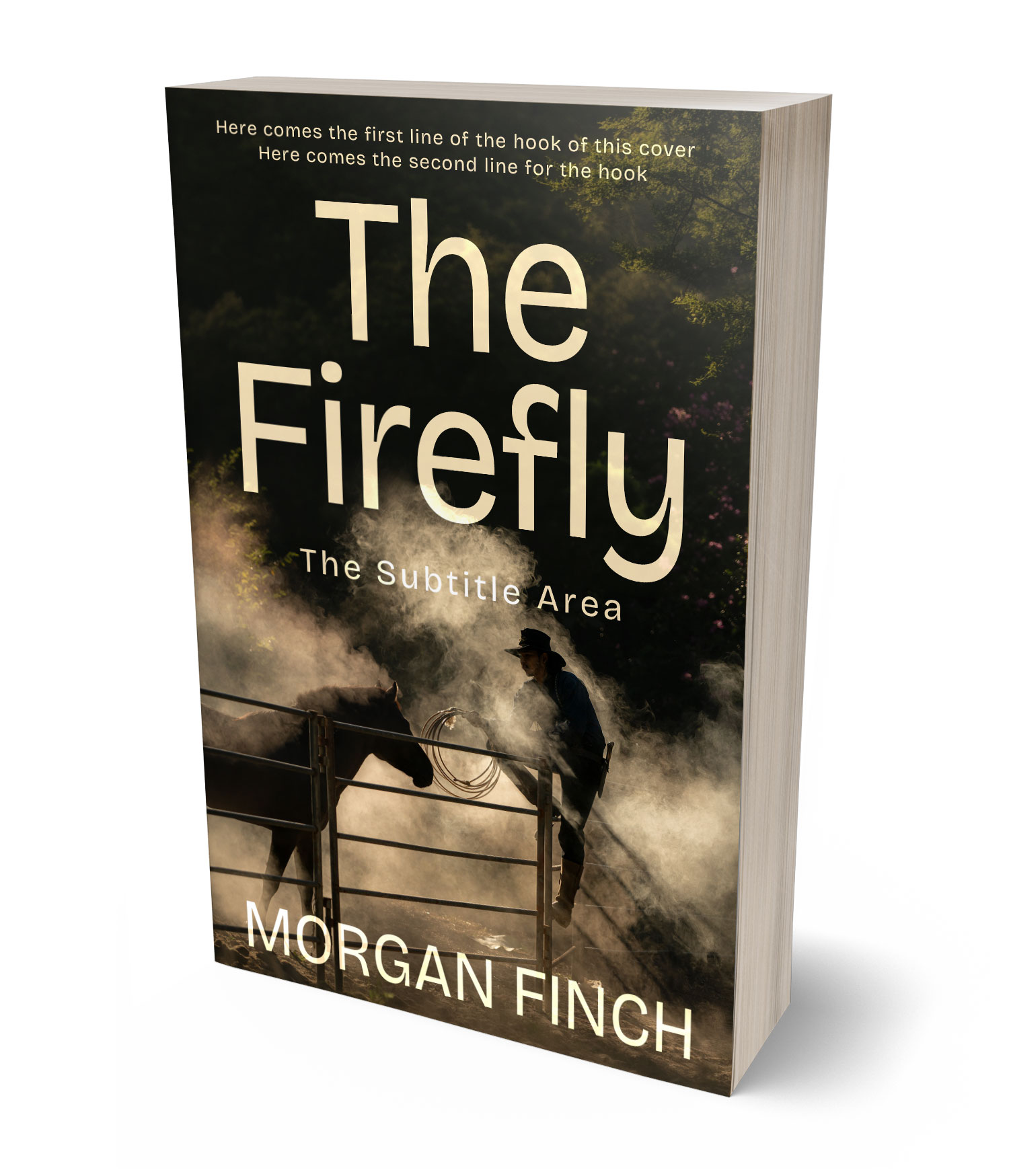 3D view of Premade Western Book Cover - Sorrell Brown #36757 | BookCoverZone*
