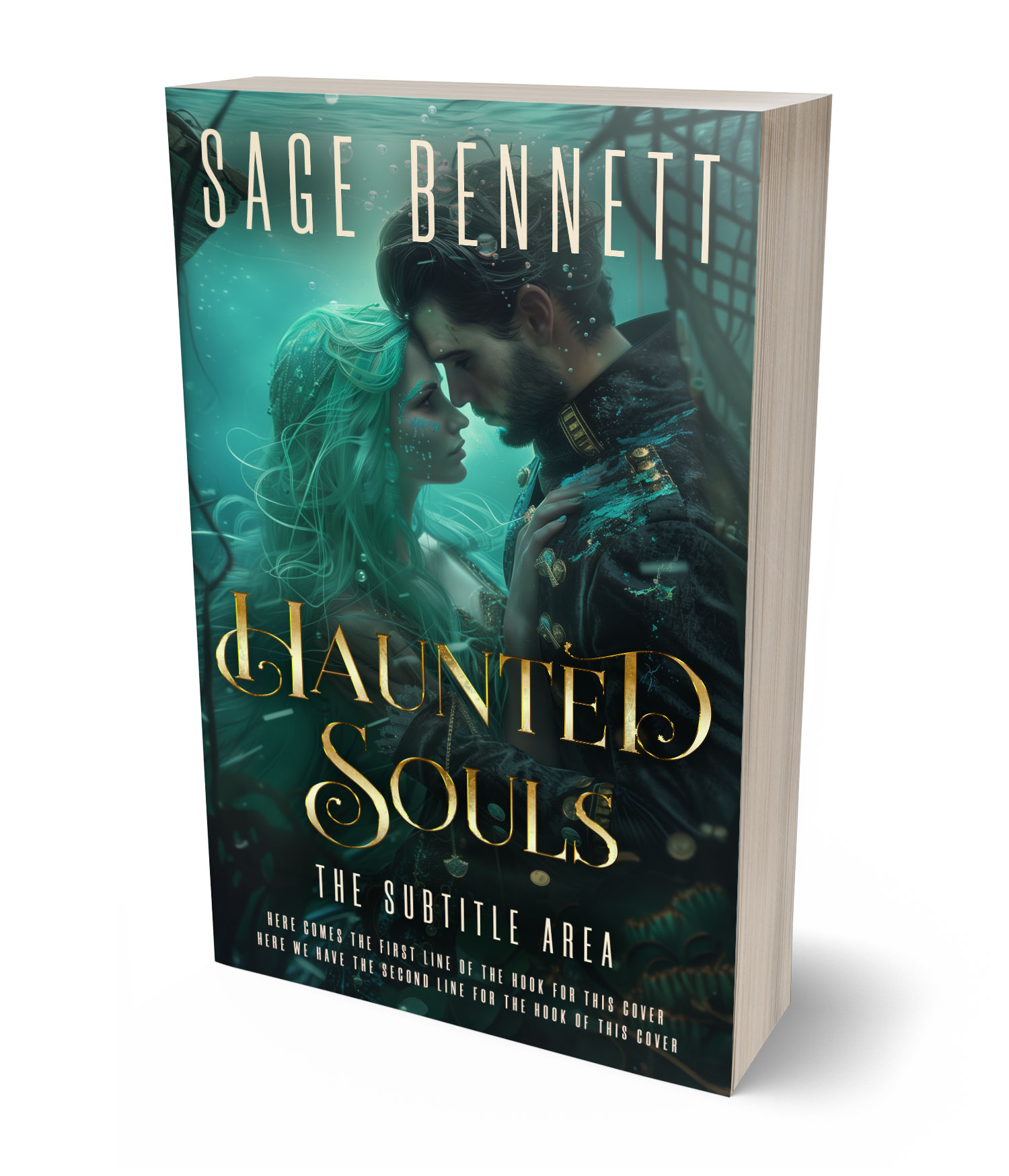 3D view of Premade Fantasy Book Cover - Timber Green #36772 | BookCoverZone*