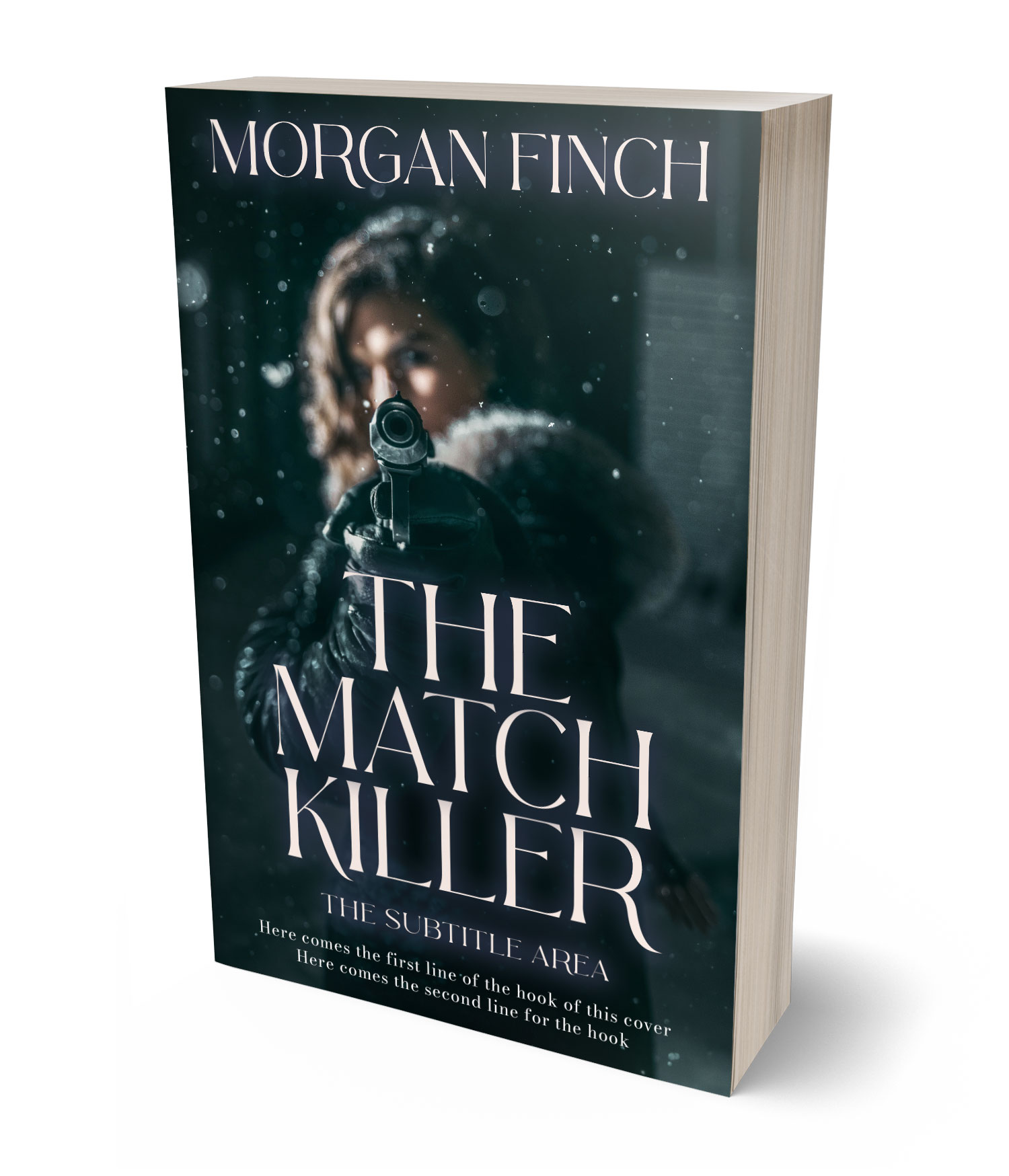 3D view of Premade Mystery & Thriller & Suspense Book Cover - Timber Green #36793 | BookCoverZone*